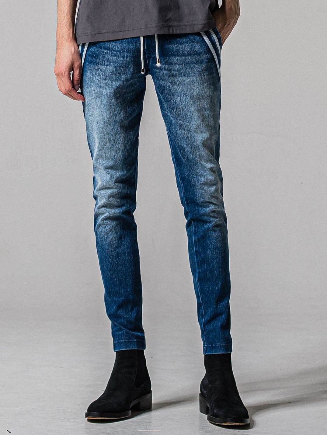 EX DENIM JERSEY EDGE PT / RC39-ST-014D / デニムジャージラインパンツ / ダークインディゴ (2月上旬入荷予定)