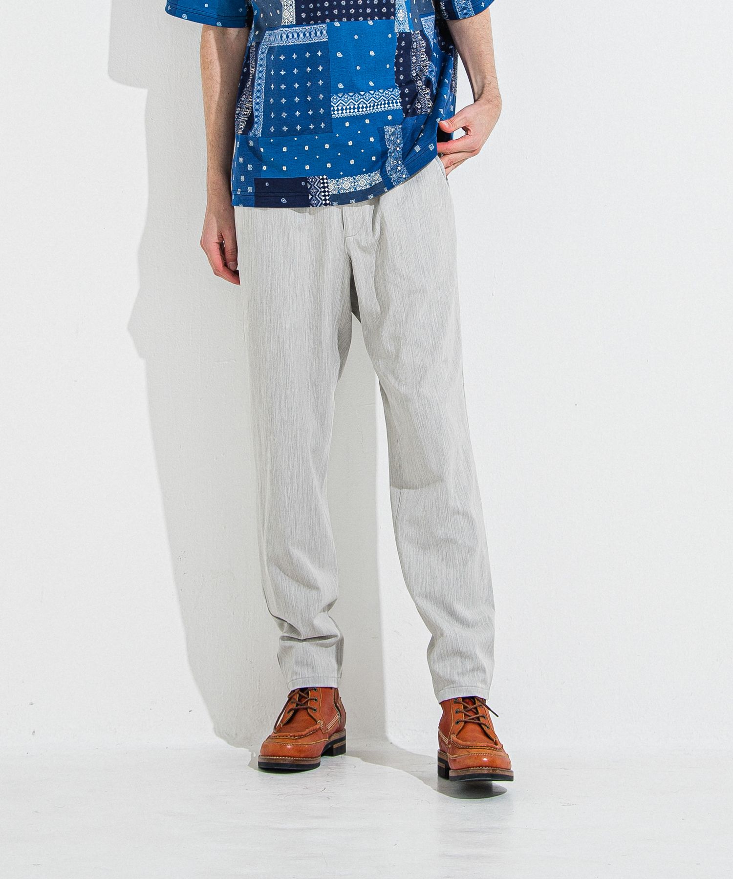 PAT WIDE EASY PANTS / RC36-ST-036BN / ワイドテーパードパンツ / グレー