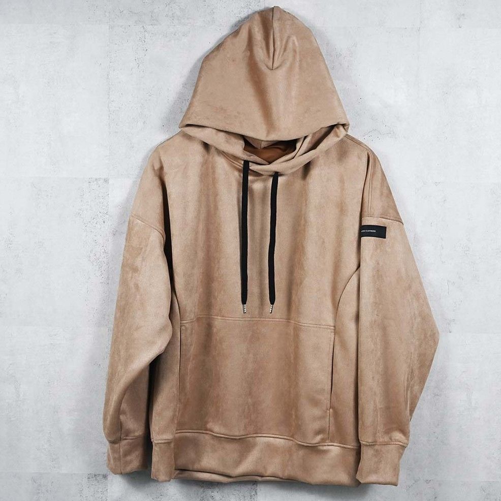 SUEDE LOOSE HOODIE / RC38-C-006 / スエードパーカー / ブラウン (1月上旬入荷予定)