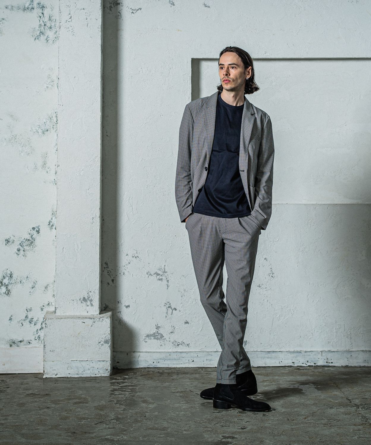 CHRIS EASY TUCK PANTS / RC35-ST-016T / イージータックパンツ / 千鳥柄
