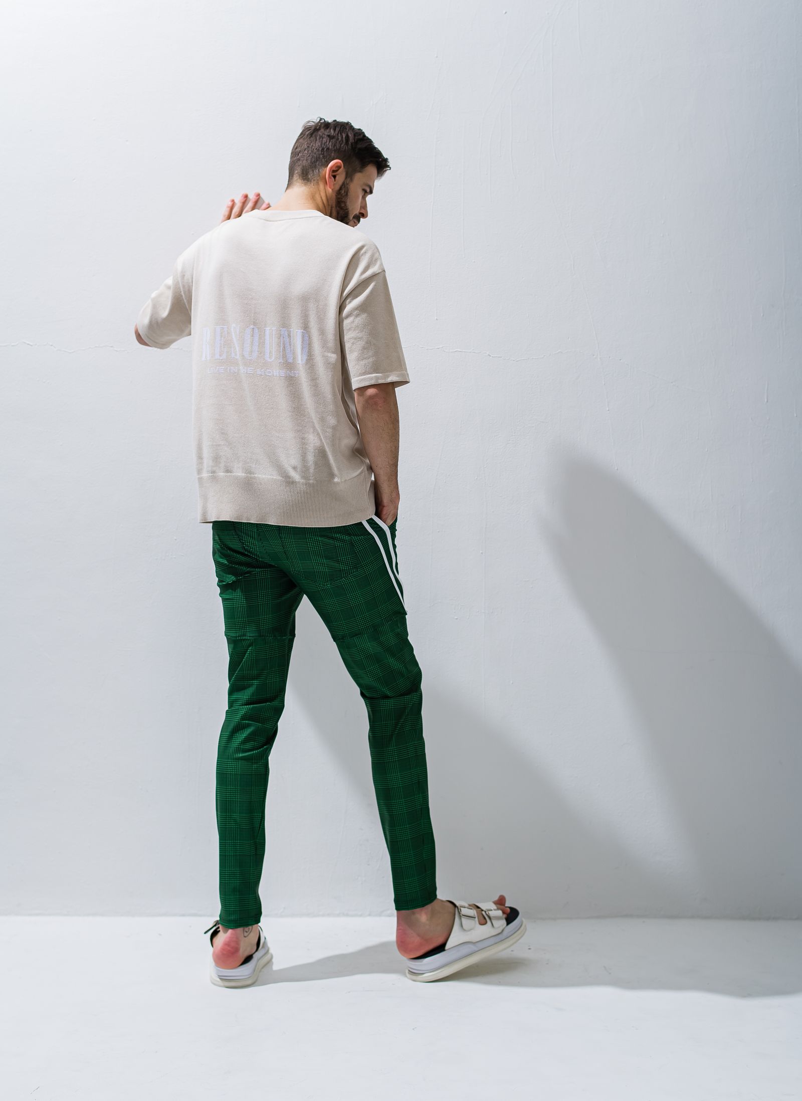 TYLER LINE PANTS / RC28-ST-026 / イージーラインパンツ / グレンチェックグリーン