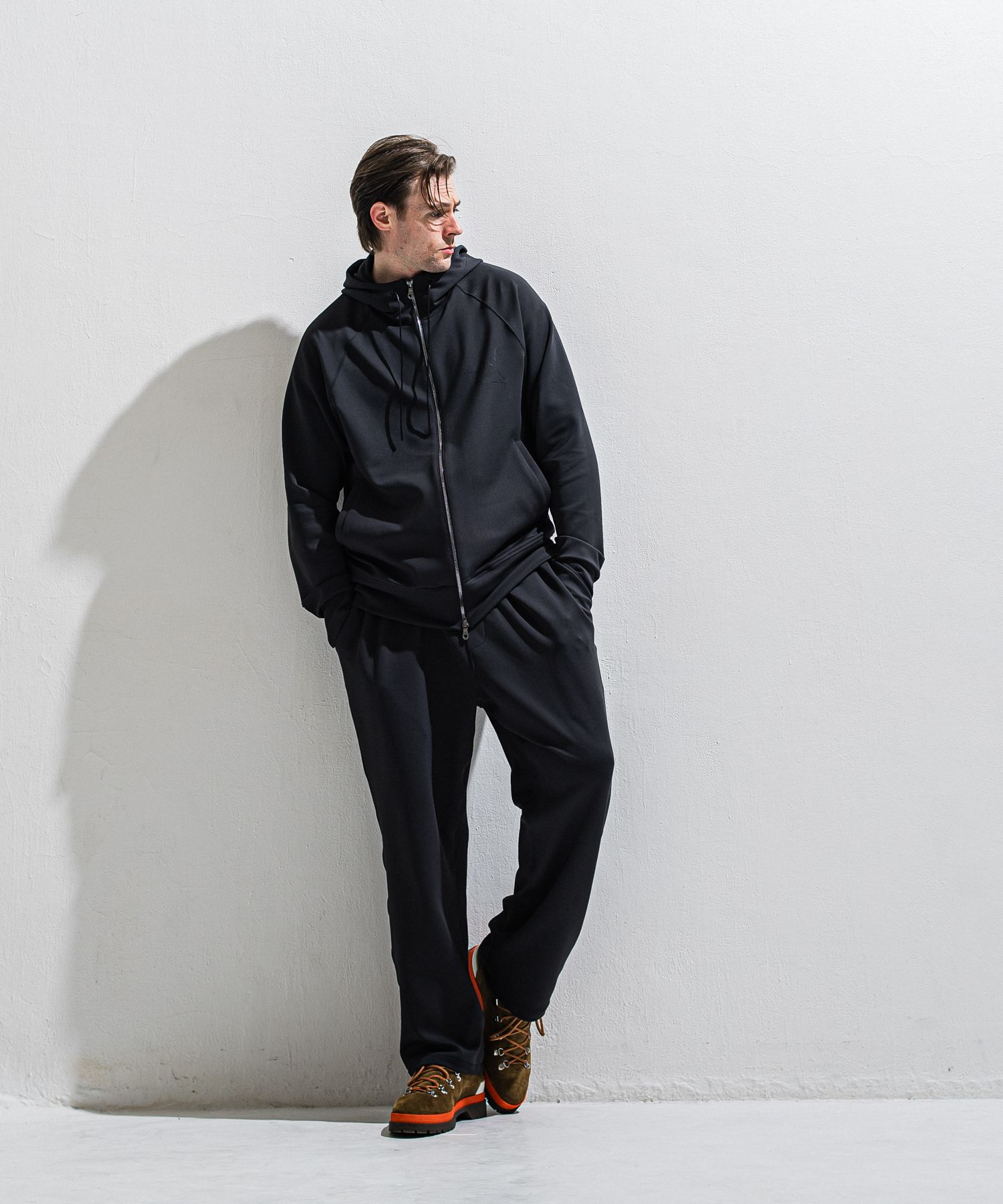 EMILIO DB WIDE PANTS / DP1-ST-003 / ダンボールジャージスーパーワイドパンツ / ブラック (3月中旬入荷予定)