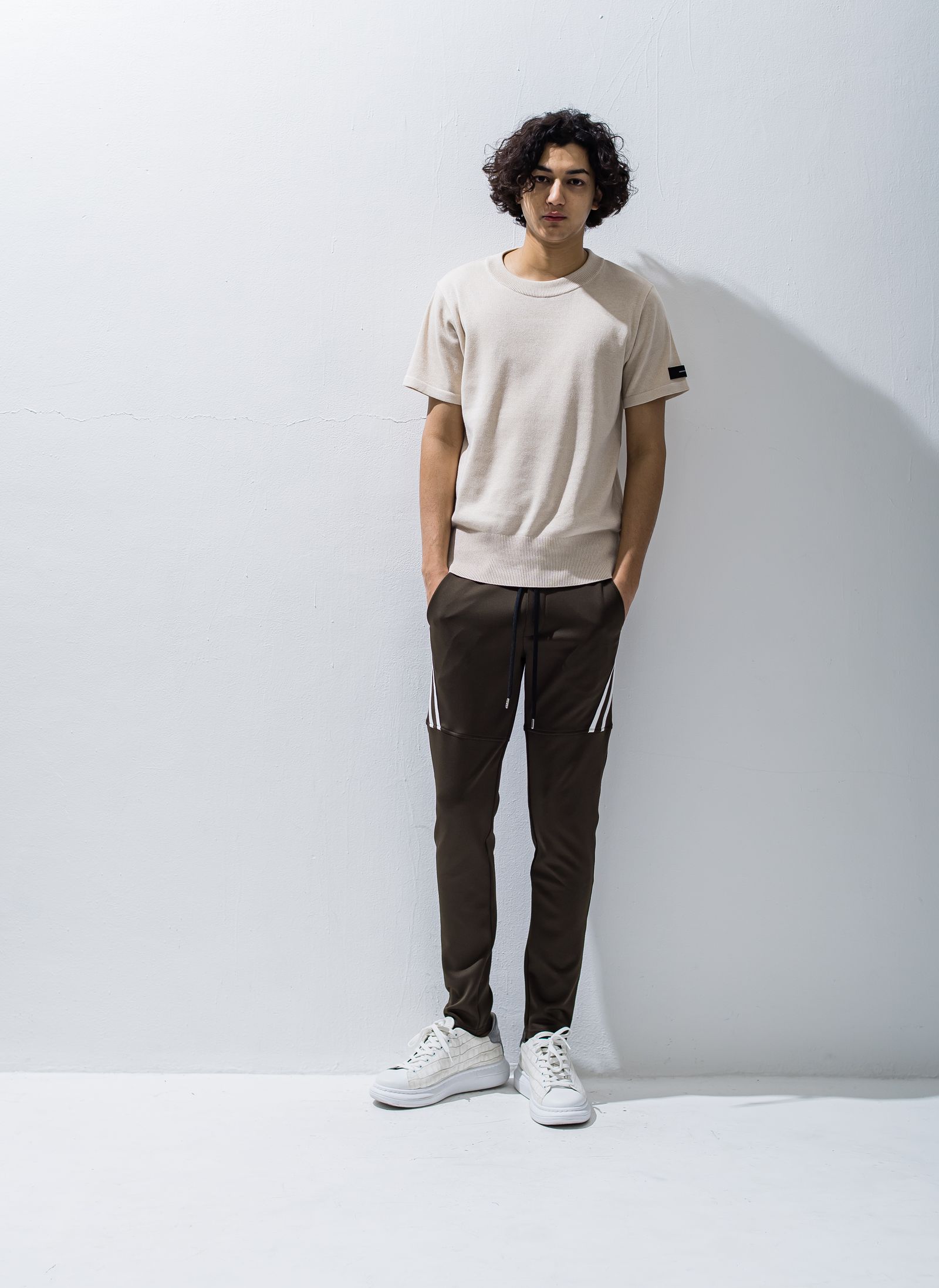 SILK HALF KNT / RC28-K-001 / 無地半袖サマーニット / ベージュ※