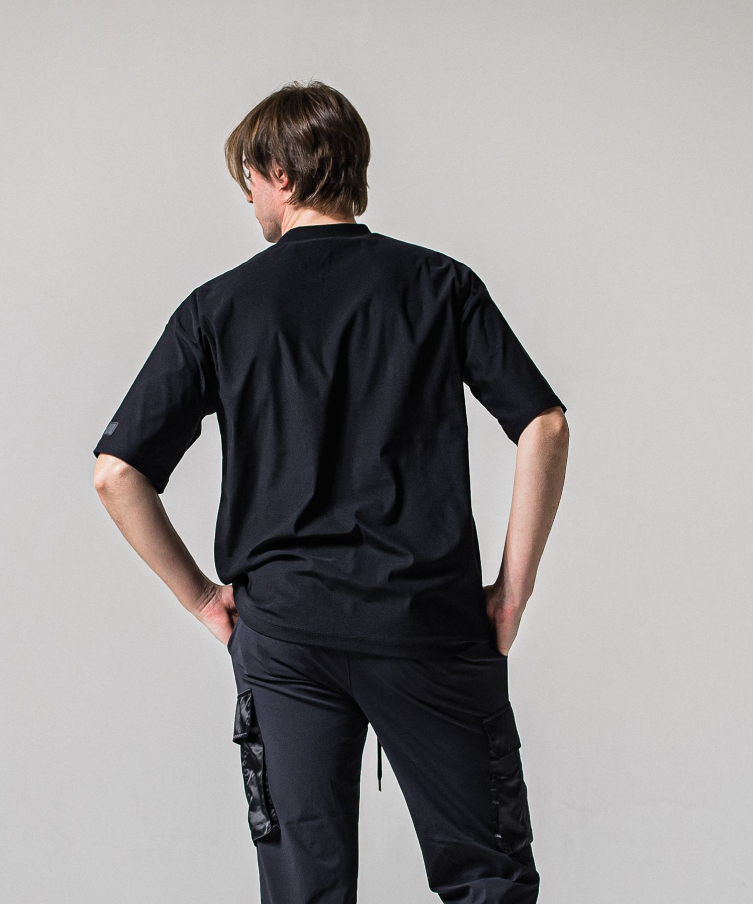 SIDE RC OVER TEE / RC39-T-004 / サイドロゴナイロンビッグTシャツ / ブラック (4月上旬入荷予定)