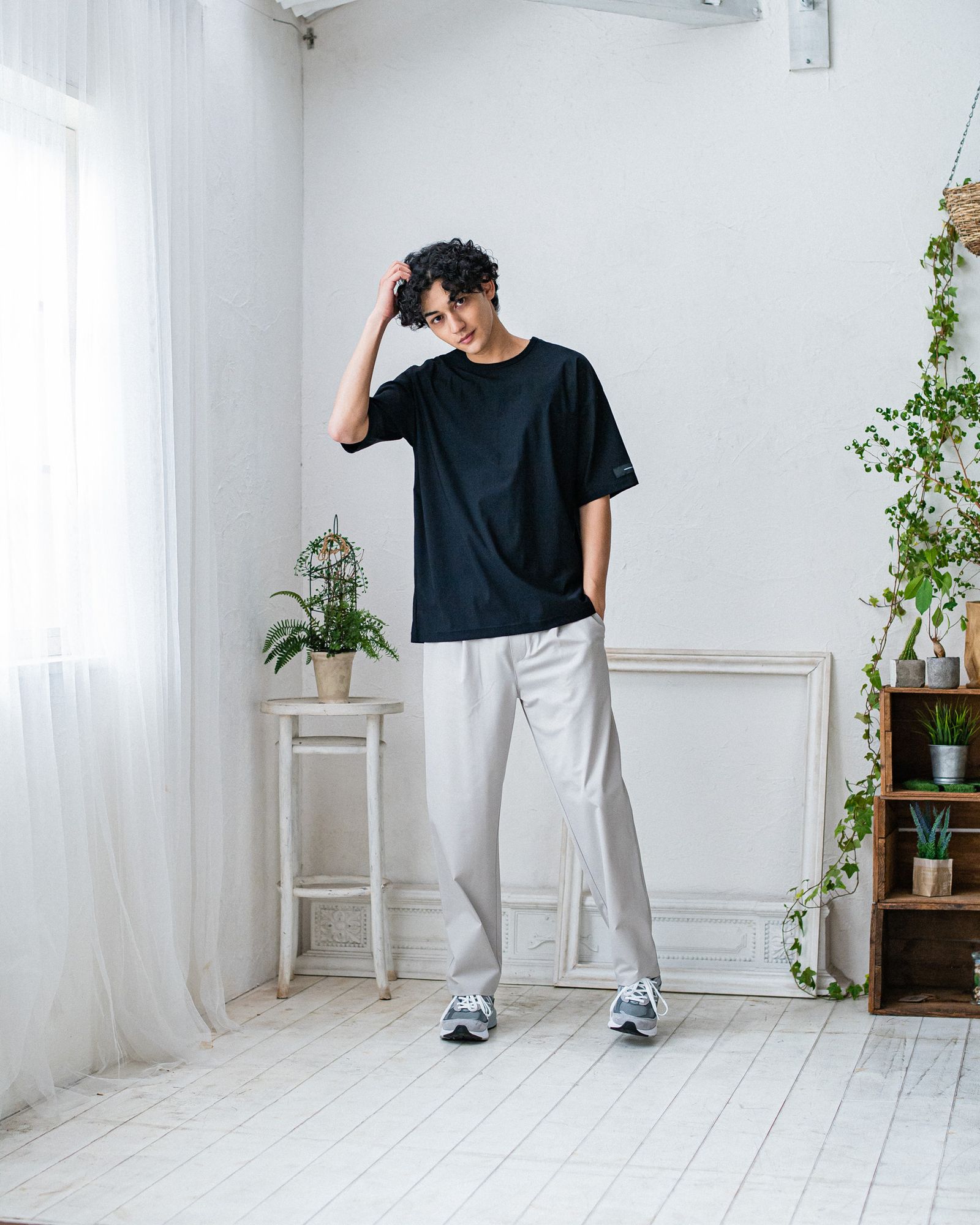 CHRIS EASY WIDE TUCK PANTS / RC32-ST-016WT / ワイドタックパンツ / グレージュ