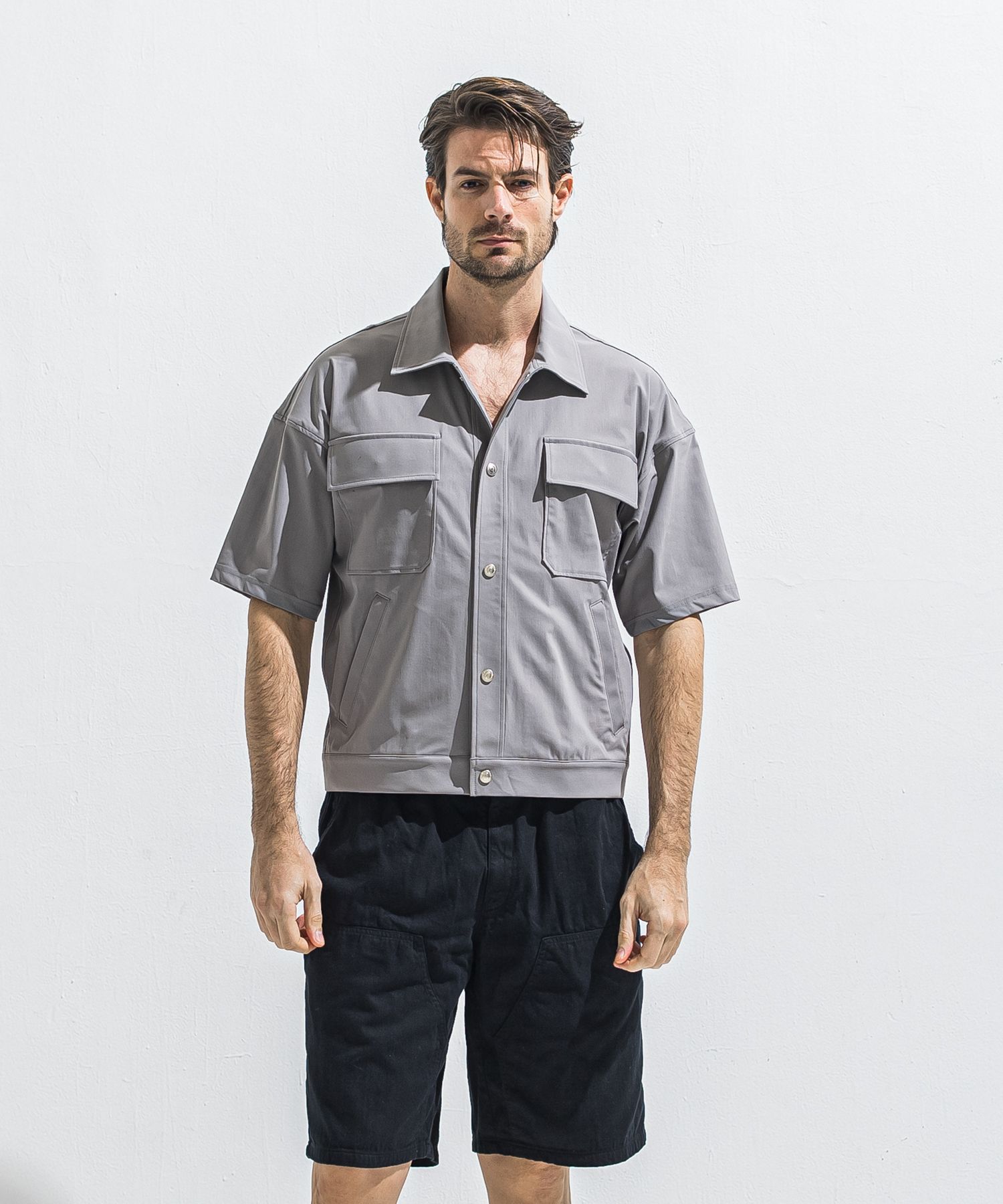 CPO HAFE SHIRTS JK / RC40-SH-003 / 半袖ナイロンCPOジャケット / グレー (5月上旬入荷予定)