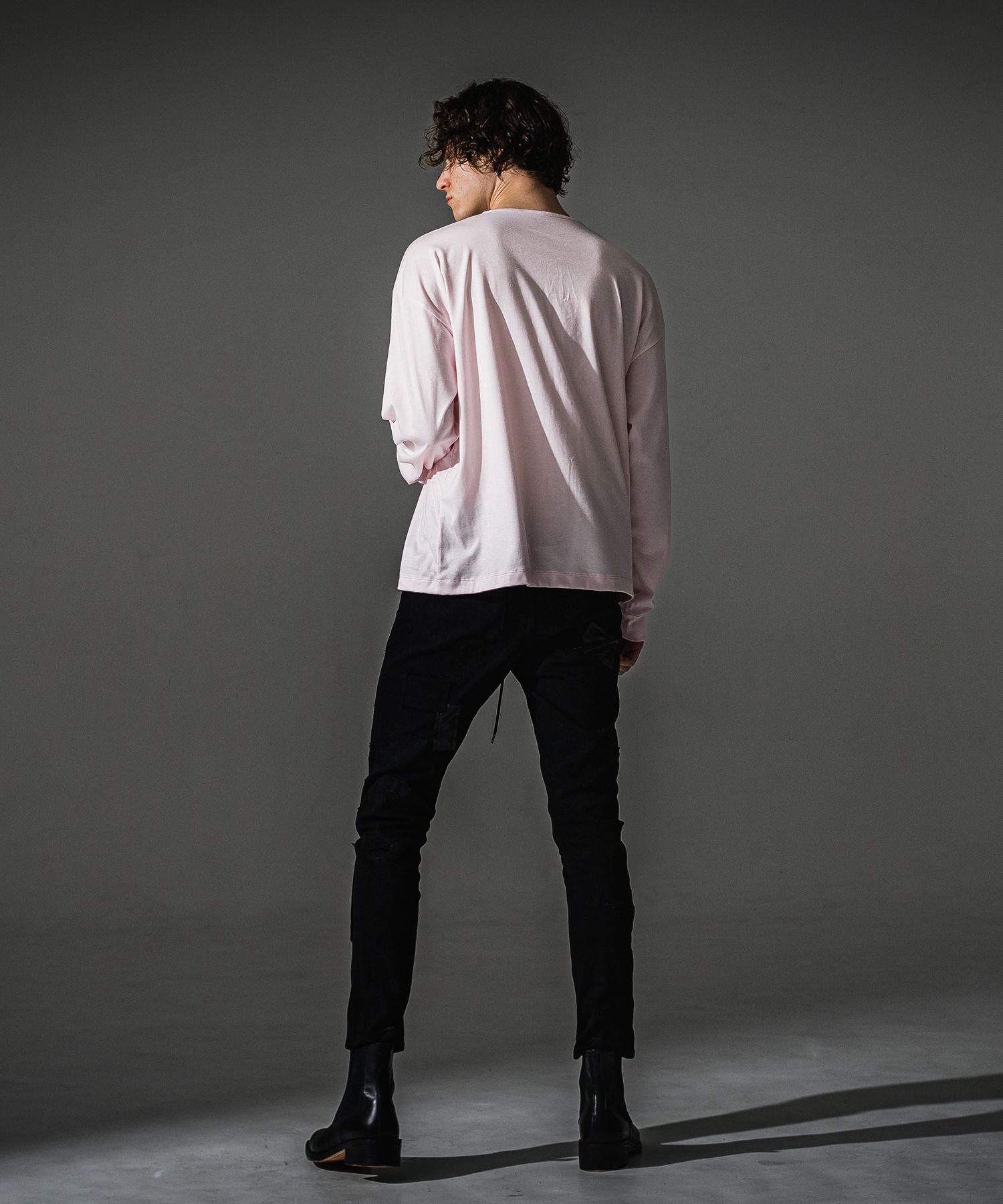 MICK DENIM JERSEY / BASIC-ST-020 / デニムジャージテーパードパンツ / ブラックリメイク (9月上旬入荷予定)