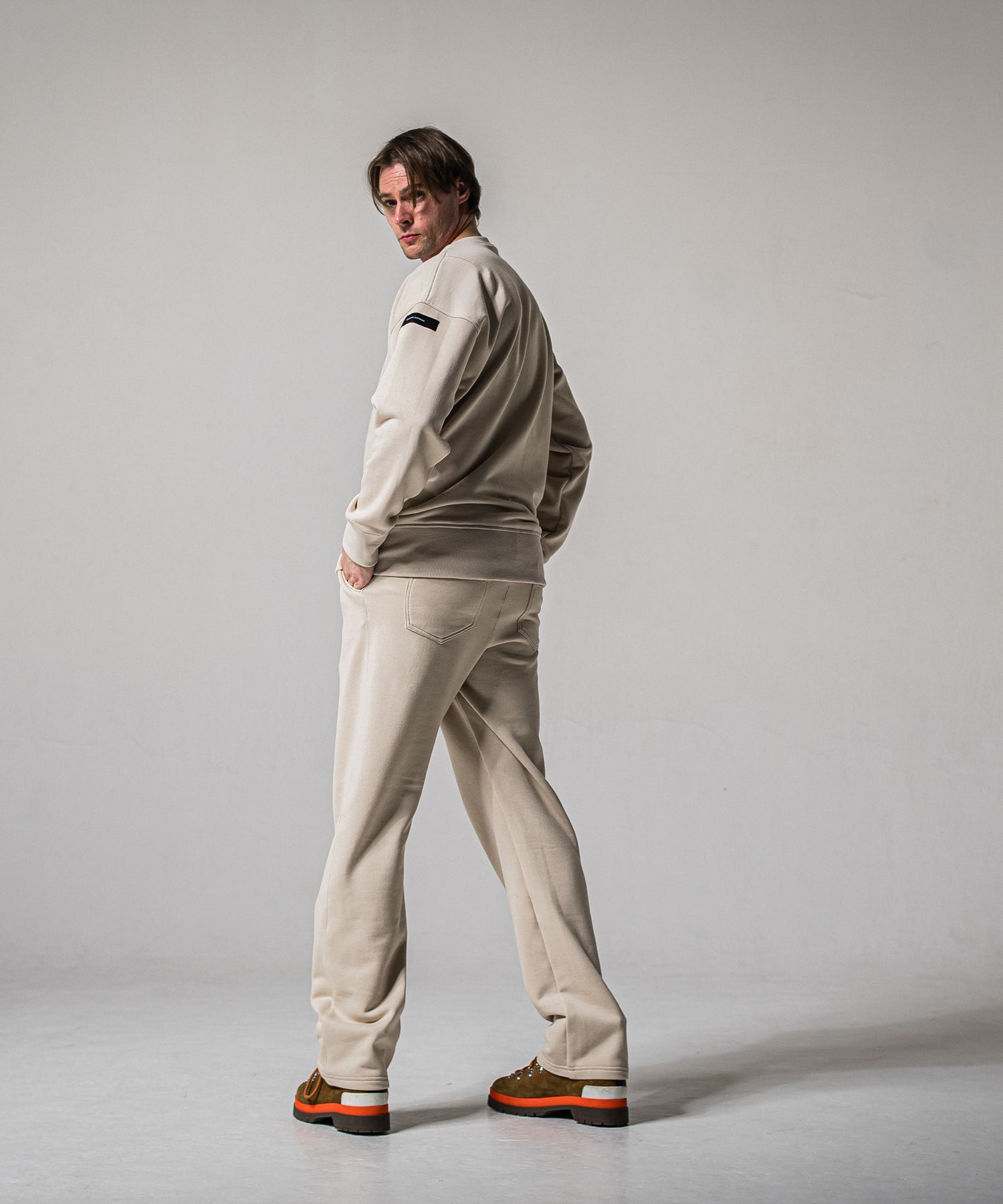 HF URAKE WIDE TUCK PANTS / RC39-ST-016WT / 高機能スウェットワイドタックパンツ / グレージュ (1月中旬入荷予定)