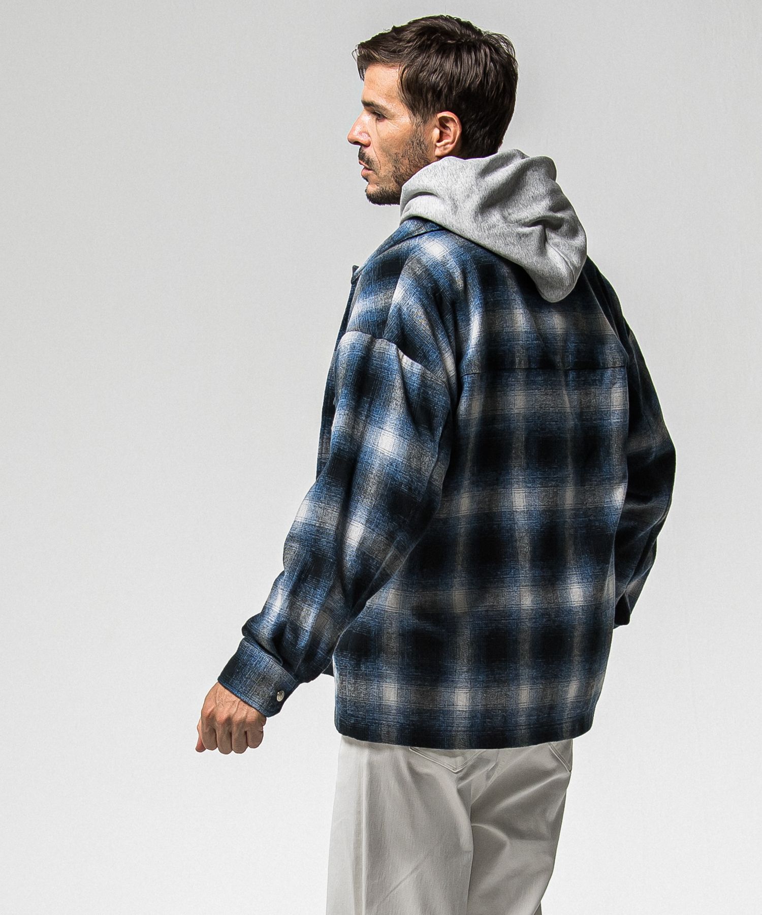 FLANNEL CHECK JK / RC38-JK-007 / フランネルチェックCPOジャケット / ブルー (10月中旬入荷予定)