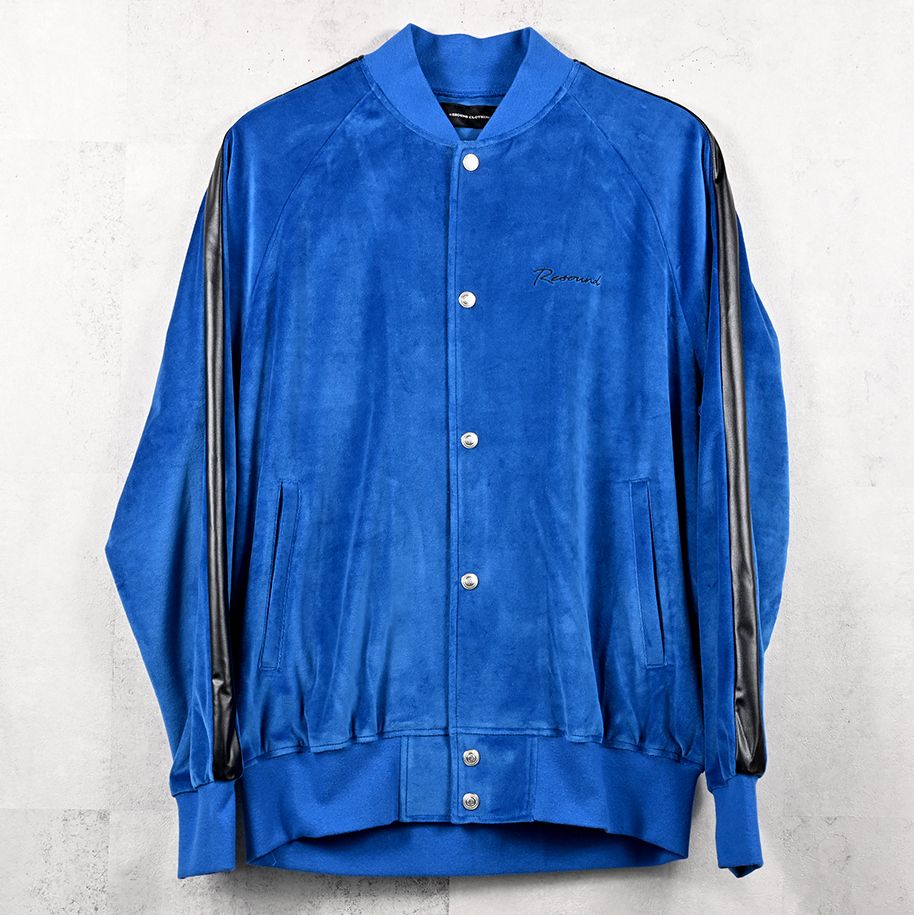 VELOURS VARSITY / RC41-C-005 / ベロアトラックスタジャン / ブルー (9月中旬入荷予定)