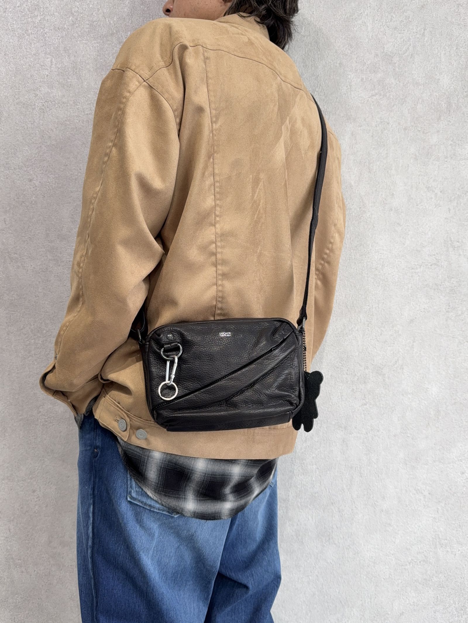 オイルドレザー ミニショルダーバッグ / DCD-01438B / ブラック×ブラック