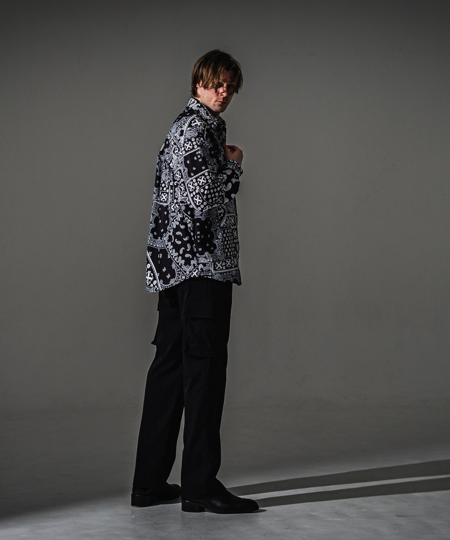 BANDANA JACK SHIRTS / RC41-SH-002 / オーバーサイズペイズリーシャツ / ブラックバンダナ (8月下旬入荷予定)