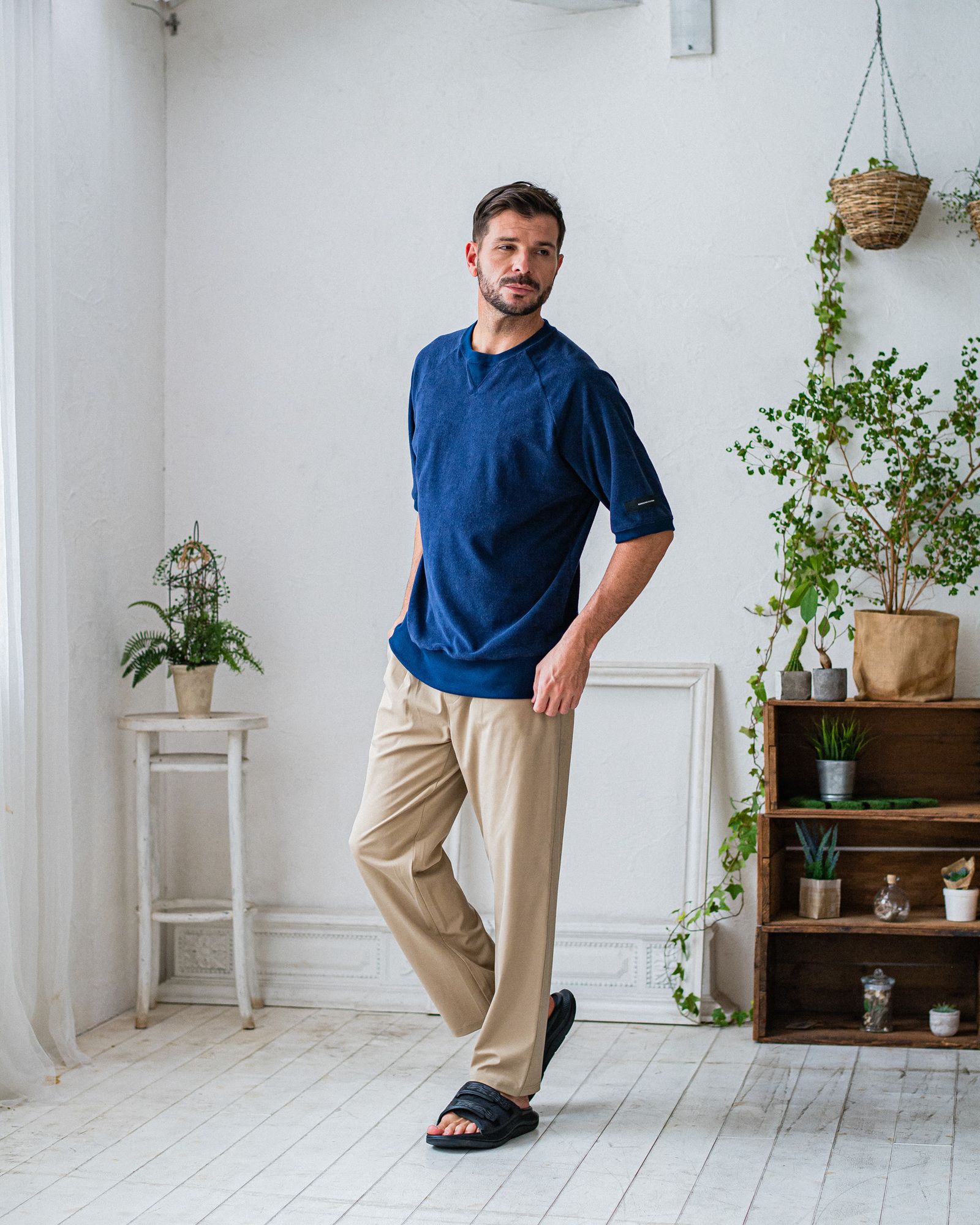 CHRIS EASY WIDE TUCK PANTS / RC32-ST-016WT / ワイドタックパンツ / ベージュ