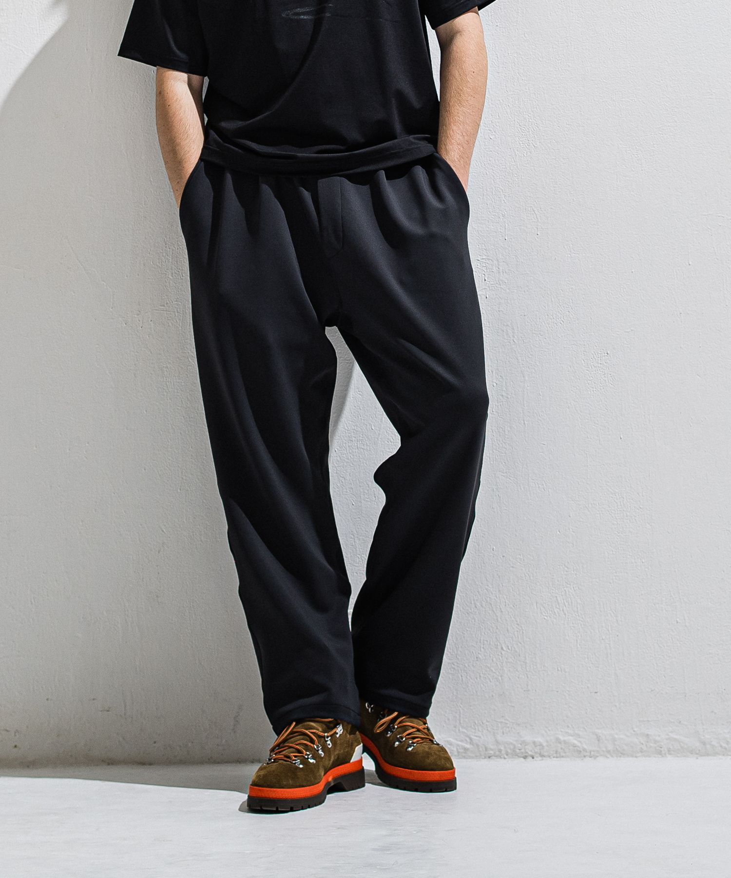 EMILIO DB WIDE PANTS / DP1-ST-003 / ダンボールジャージスーパーワイドパンツ / ブラック (3月中旬入荷予定)
