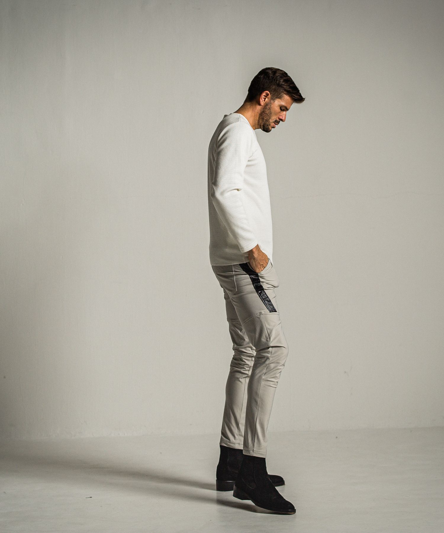 VELOURS FLEECE NEO THERMAL / RC34-C-001 / 裏起毛サーマルロングTシャツ / ホワイト
