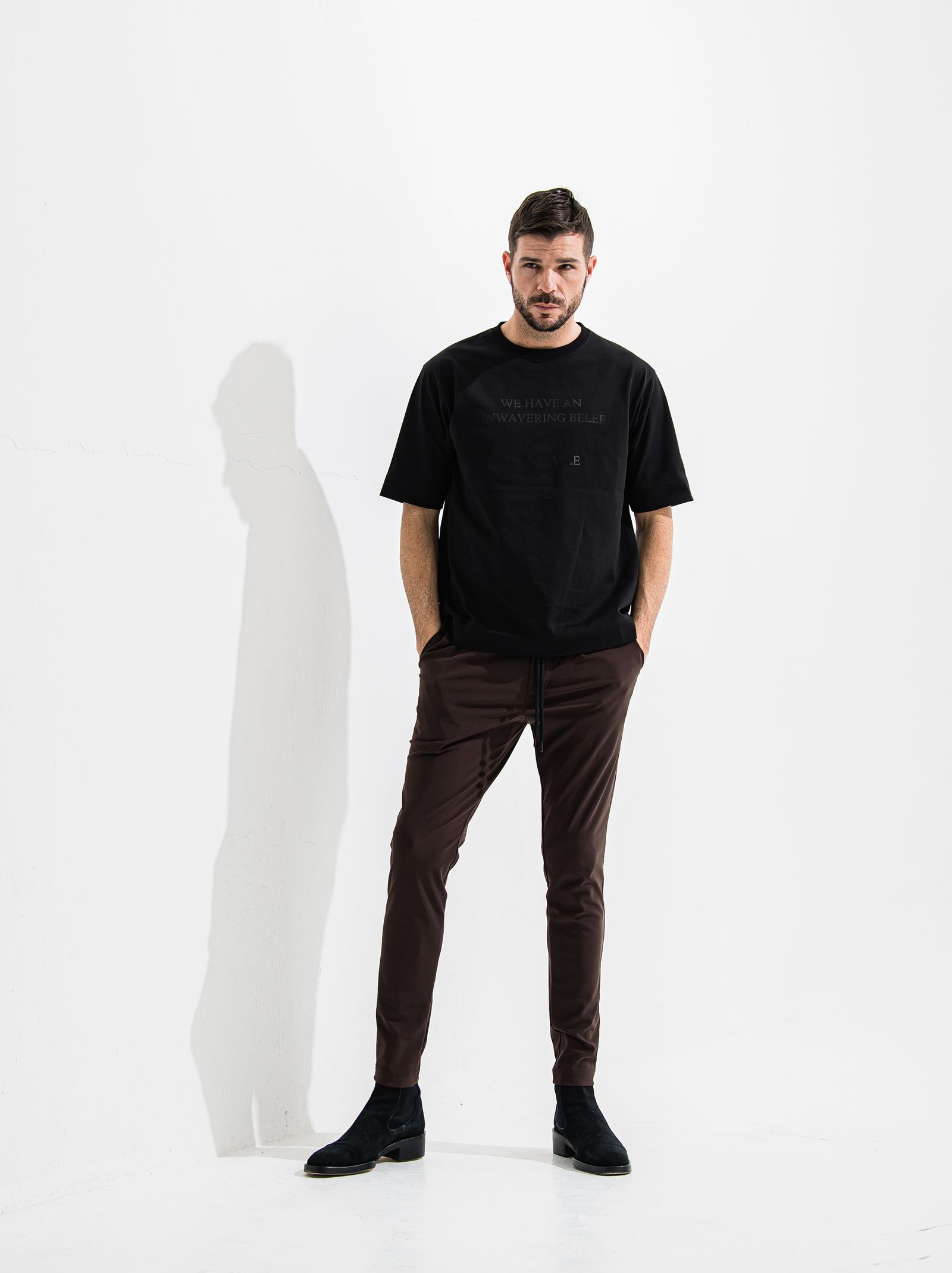 OX JERSEY SL TUCK PANTS / OR2-ST-008 / イージータックパンツ / ブラウン