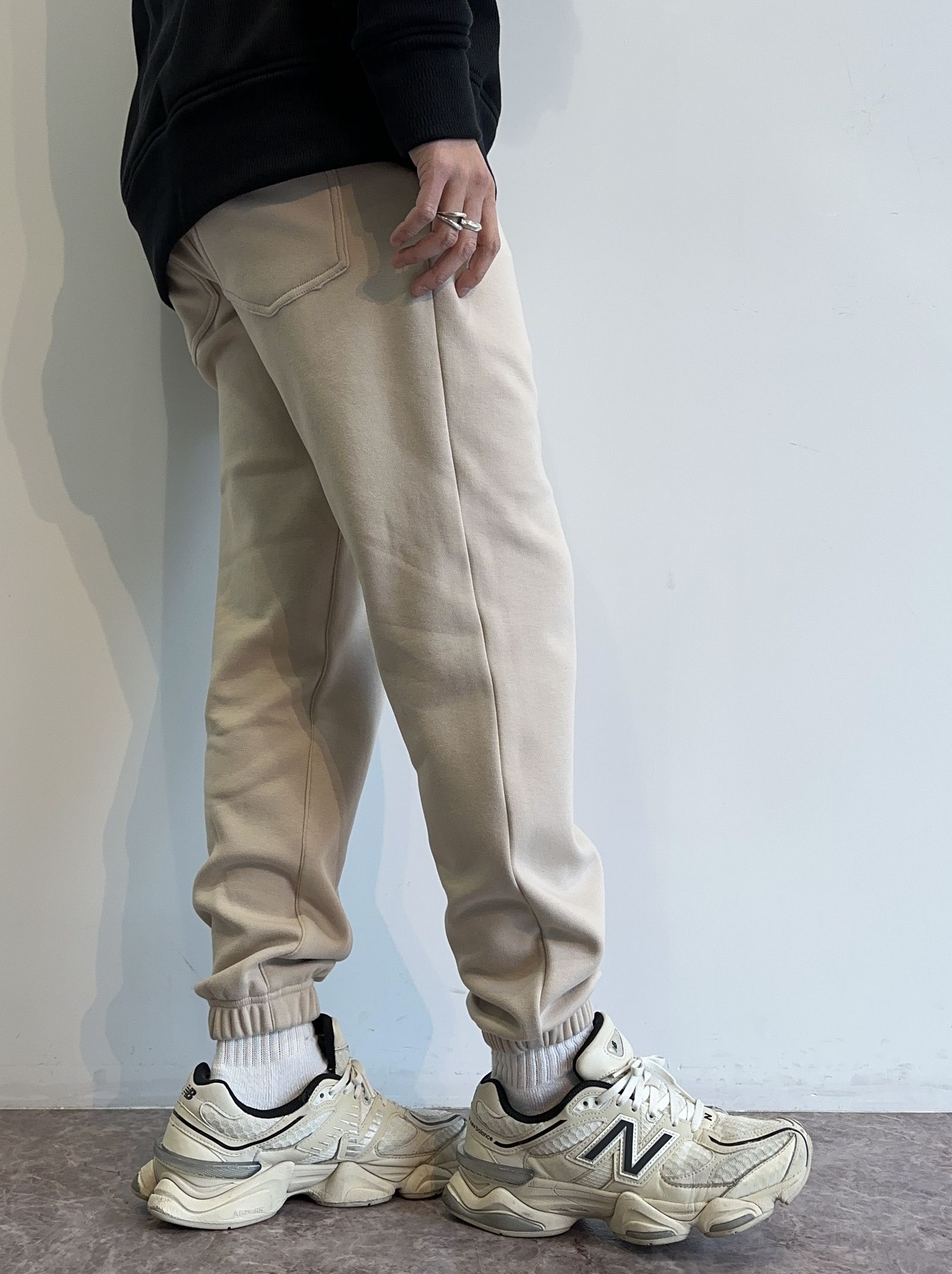 MIKE HEAT PANTS / RC30-ST-028H / 裏起毛ルーズ裾ゴムパンツ / グレージュ