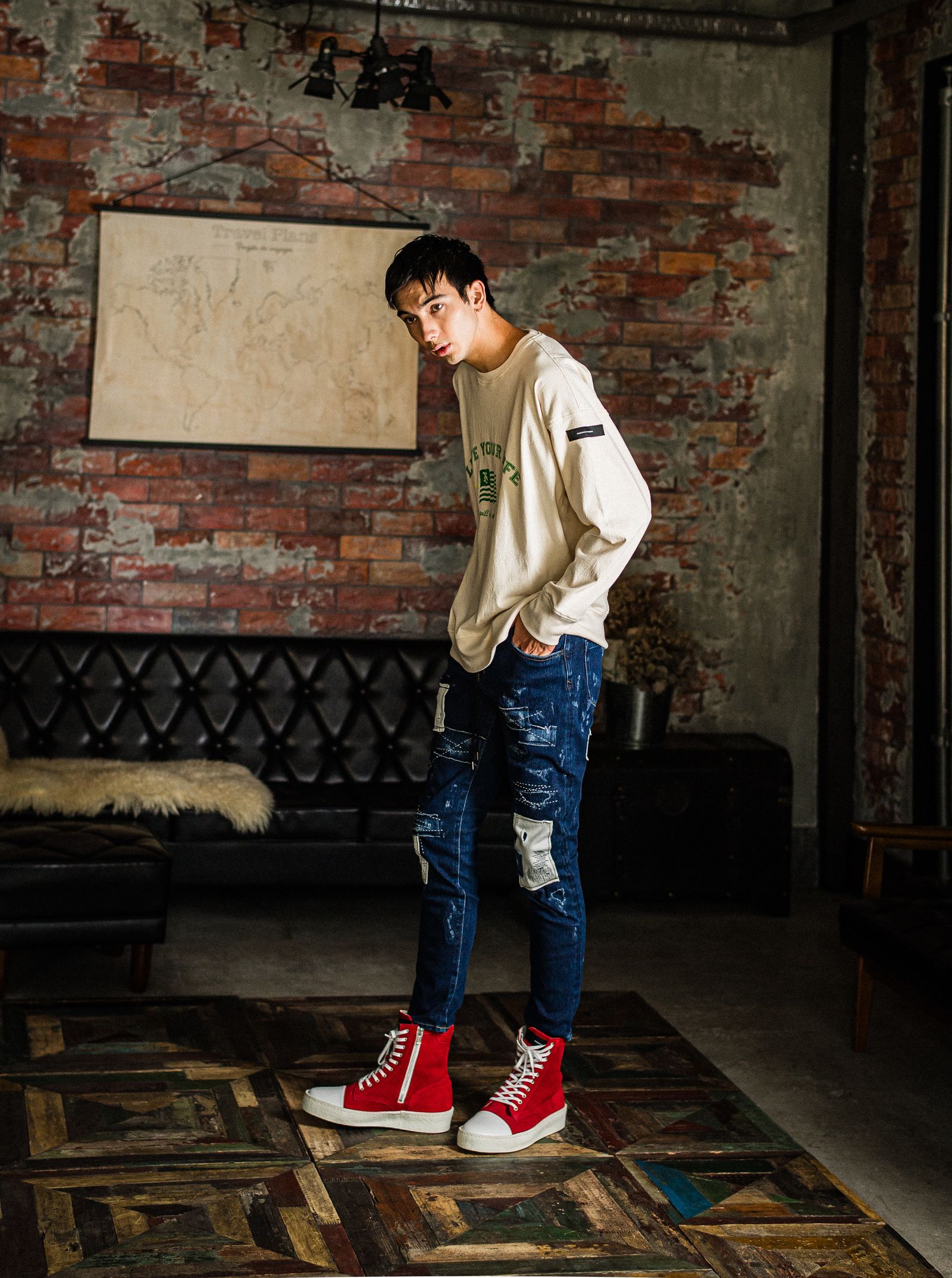 MICK DENIM JERSEY / RC31-ST-020 / デニムジャージテーパードパンツ / インディゴリメイク