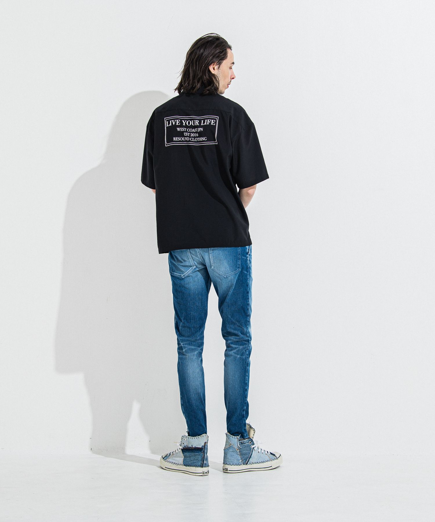 DENIM JERSEY CHRIS EASY TUCK PT / RC36-ST-016TD / ライトオンスデニムジャージイージータックパンツ / ダークインディゴ