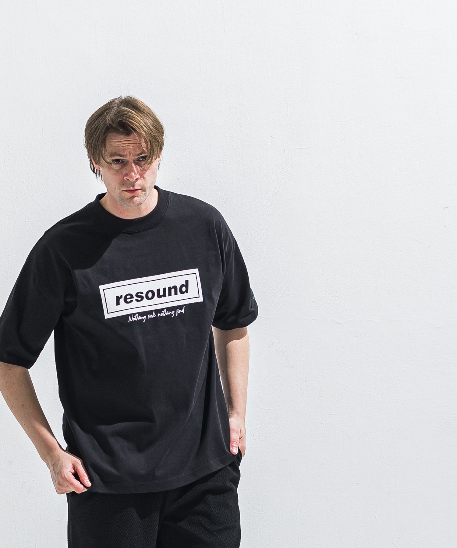 BOX OVER TEE / RC40-T-007 / ボックスロゴビッグTシャツ / ブラック (5月中旬入荷予定)