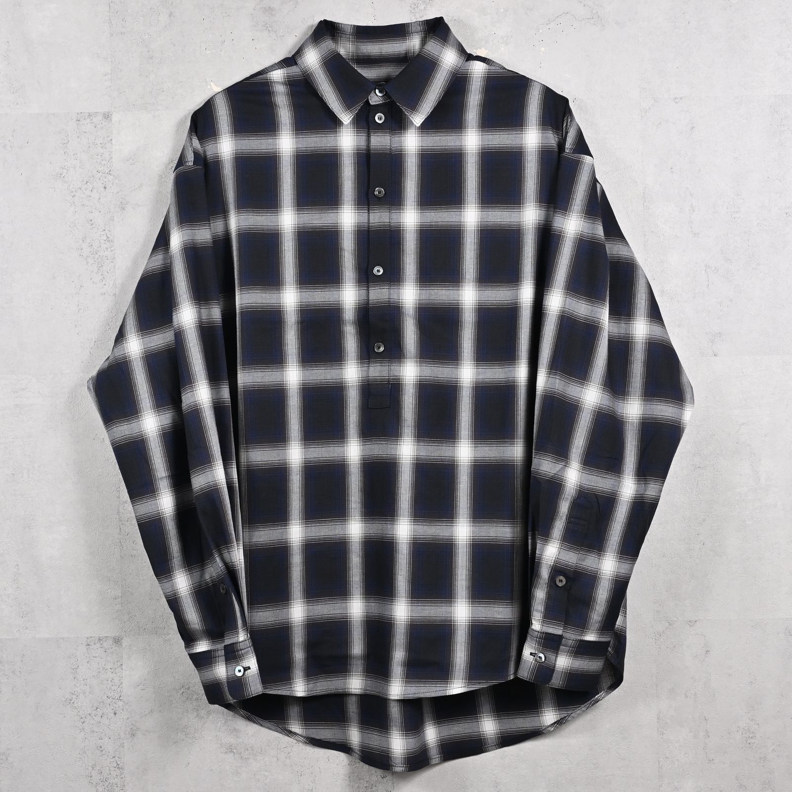 PULL JACK SHIRT / RC39-SH-003 / プルオーバーチェックシャツ / ネイビー (3月上旬入荷予定)