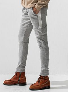 VELOURS FLEECE JT PT / RC42-ST-045 / 裏起毛切り替えラインタックパンツ / グレー (11月中旬入荷予定)