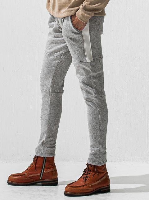 VELOURS FLEECE JT PT / RC42-ST-045 / 裏起毛切り替えラインタックパンツ / グレー (11月中旬入荷予定)