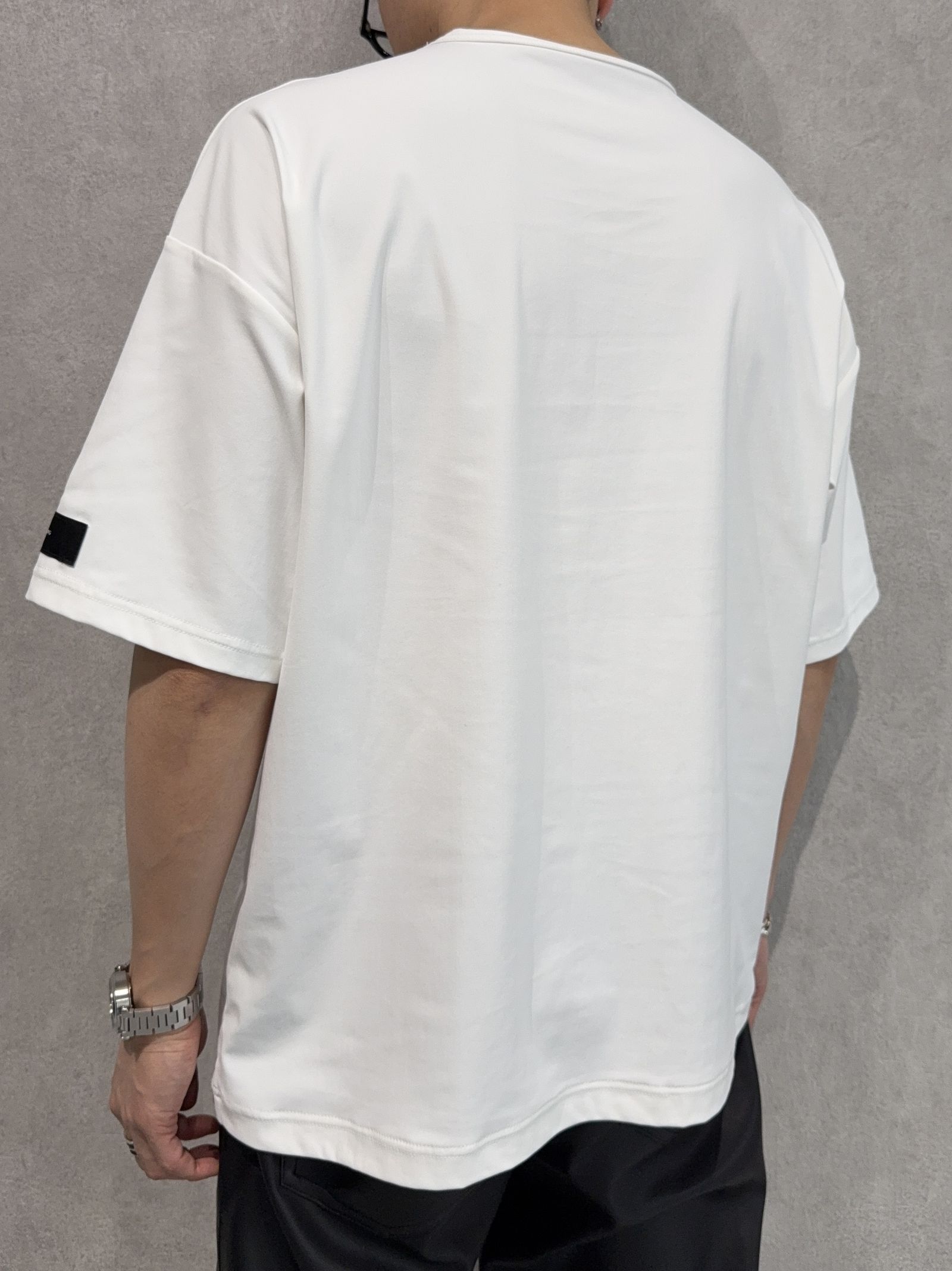 LEATHER POCKET OVER NYLON T / RC39-T-005 / レザーポケットナイロンビッグTシャツ / ホワイト