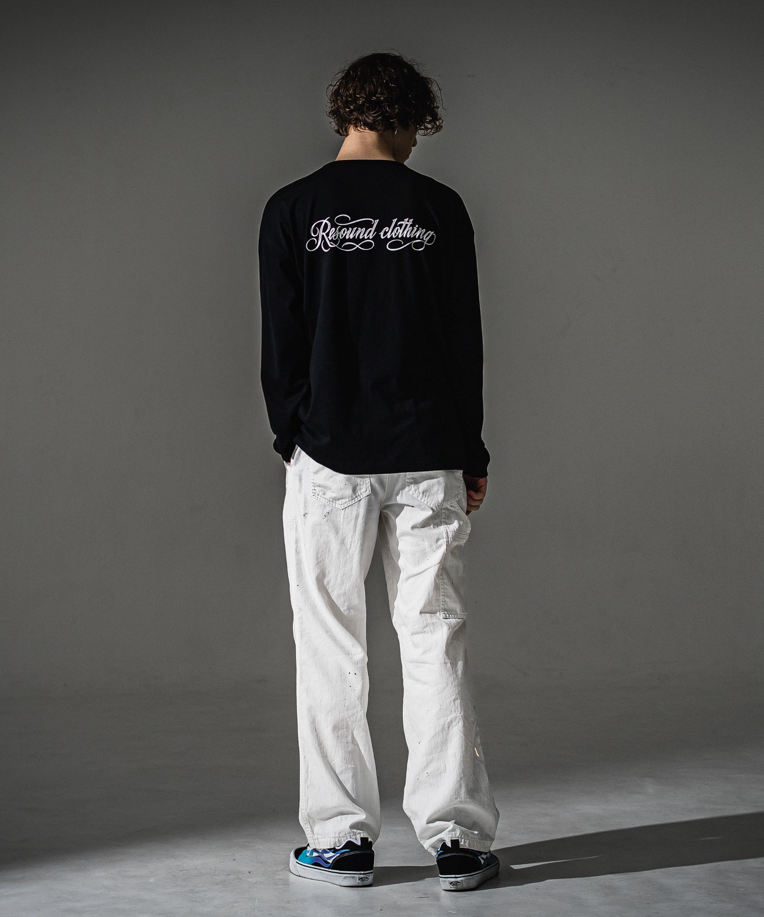PIN ST RC OVER LONGSLEEVE TEE / RC41-T-003 / オーバーサイズ長袖バックロゴTシャツ / ブラック (7月中旬入荷予定)