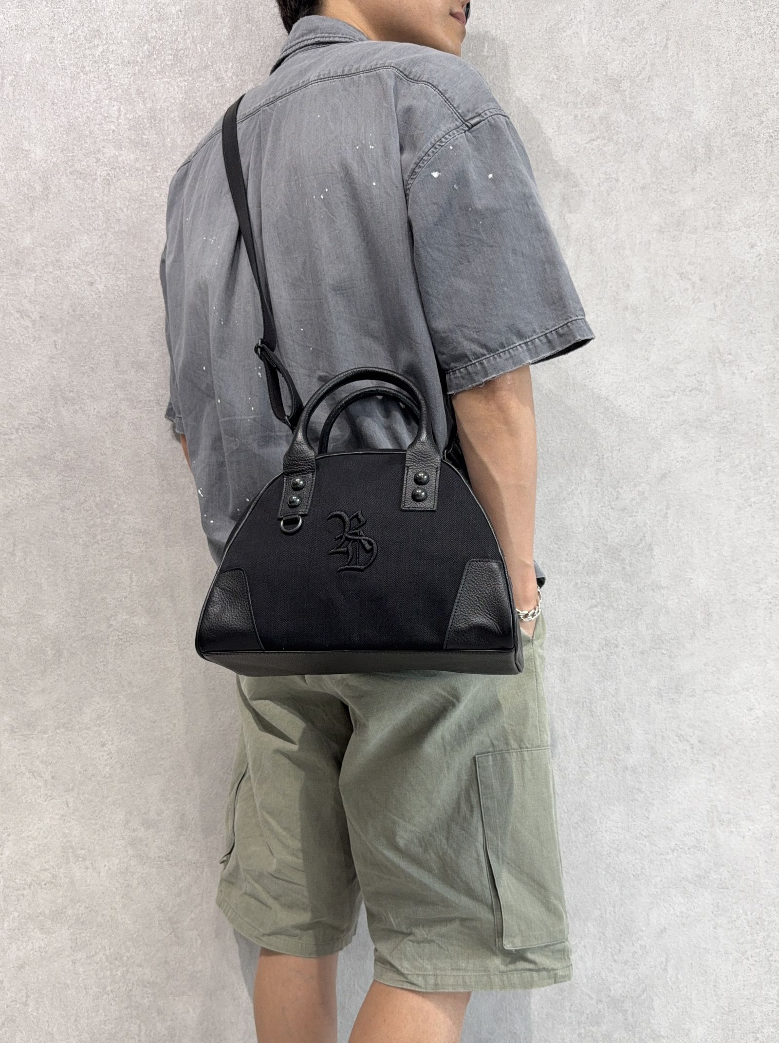DENIM MINI BOSTON BAG / RC41-BAG-002RD / デニムミニボストンショルダーバッグ / ブラック