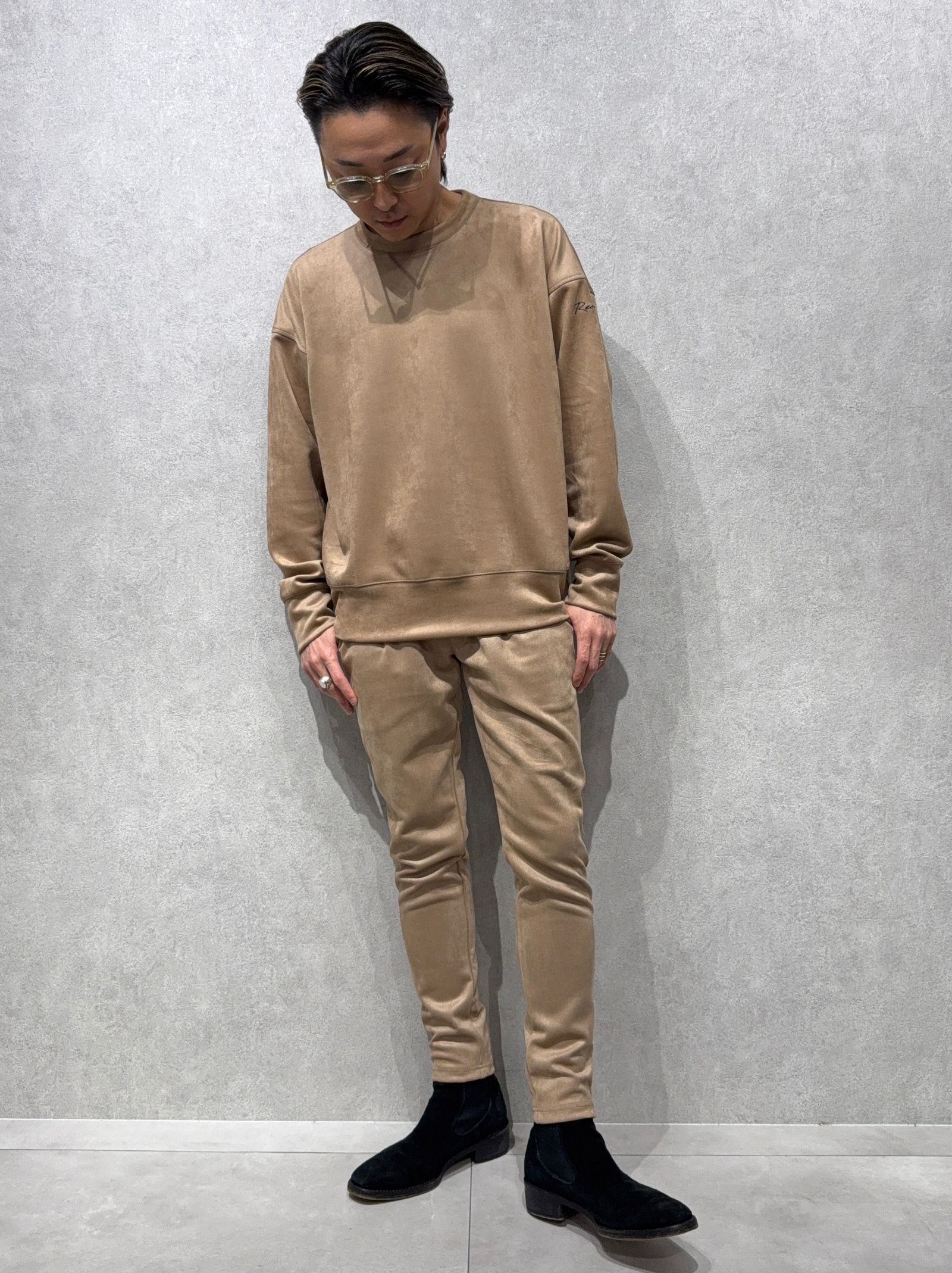 CHRIS EASY SUEDE TUCK  PANTS / RC38-ST-016T / スエードイージータックパンツ / ブラウン