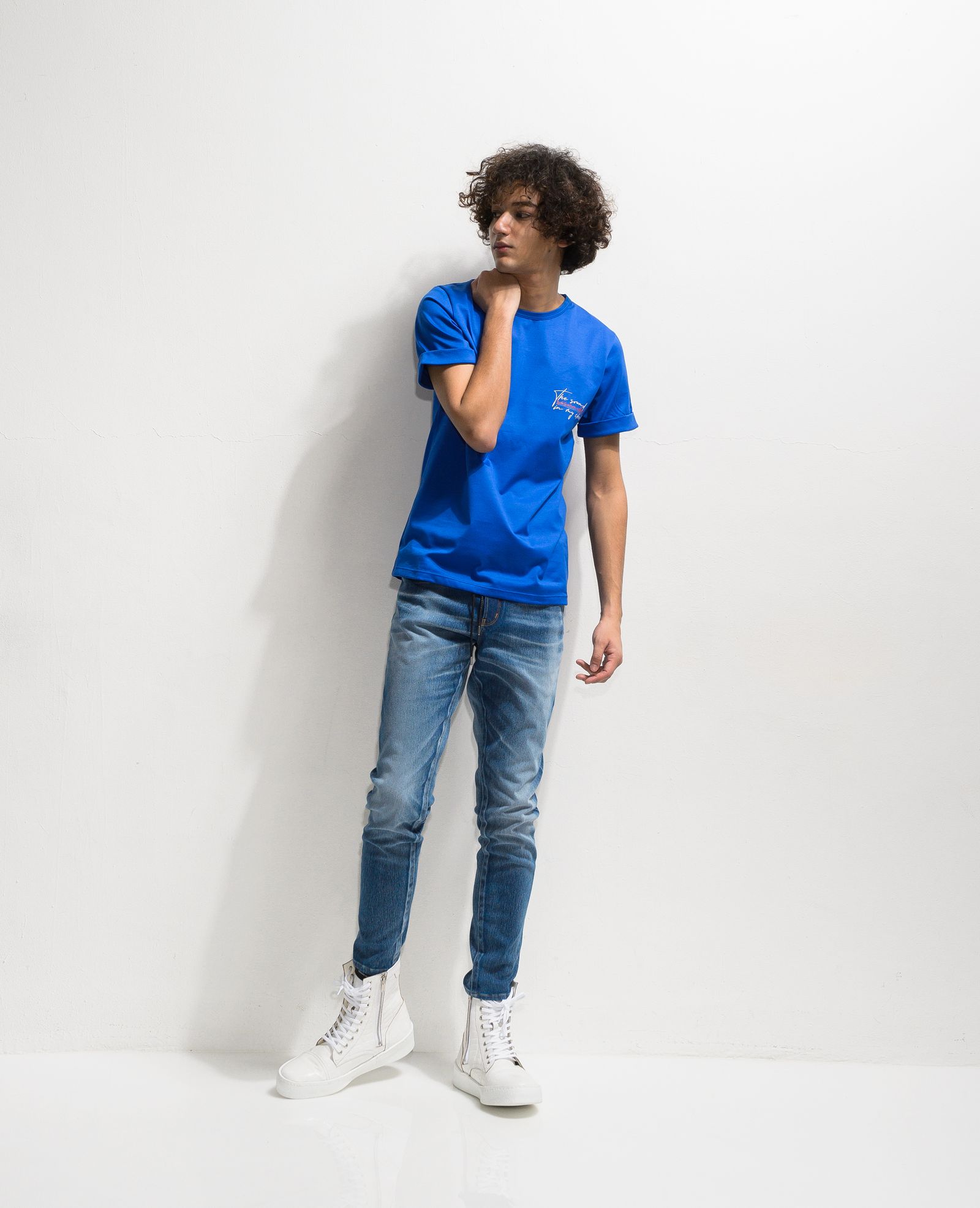 MESSAGE CHEST ROLL UP JERSEY TEE / RC20-T-003 / バックプリントTシャツ ※