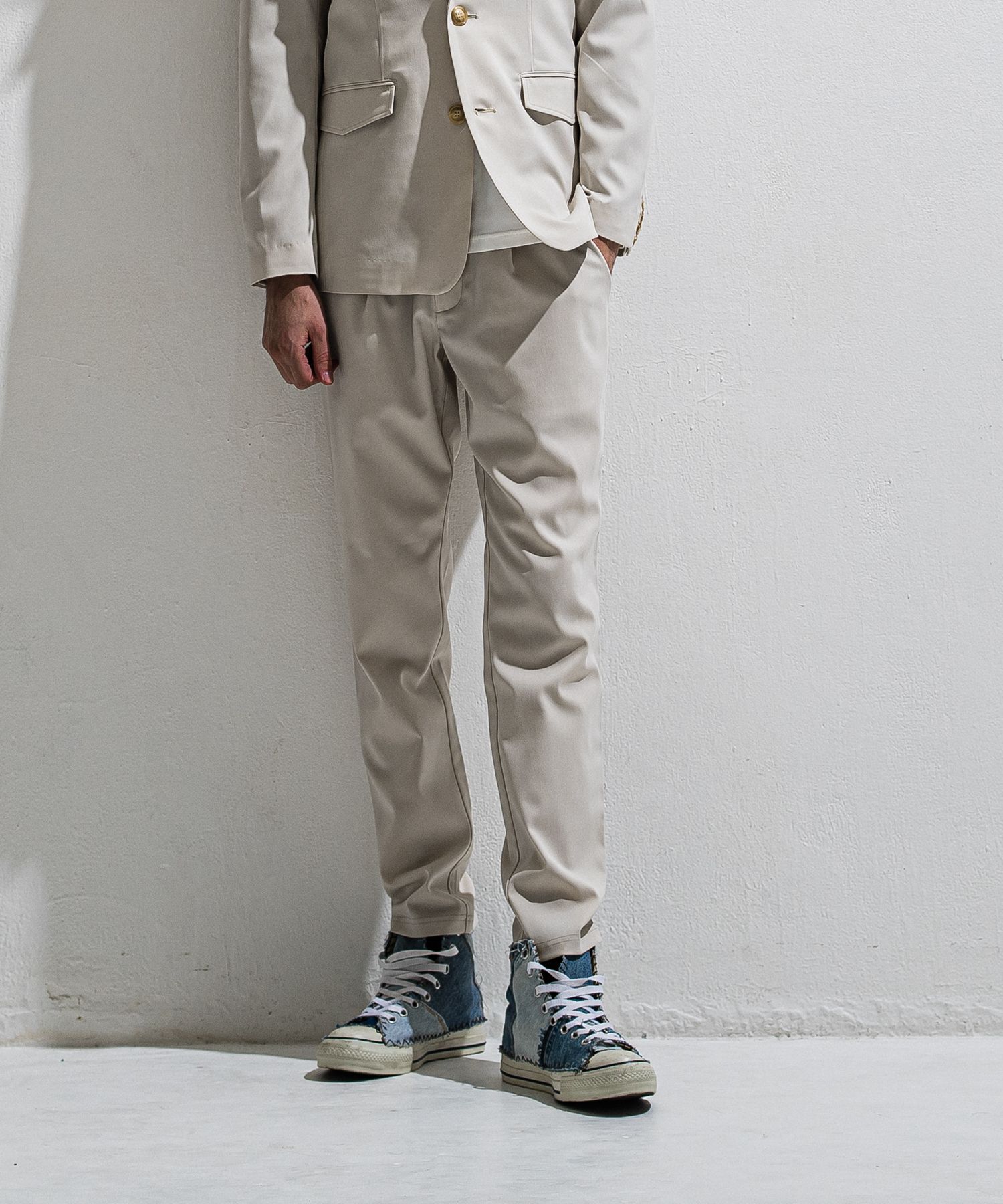 GAVIRIA SLACKS EASY PANTS / DP1-ST-001 / スラックスイージーパンツ / ベージュ (3月中旬入荷予定)