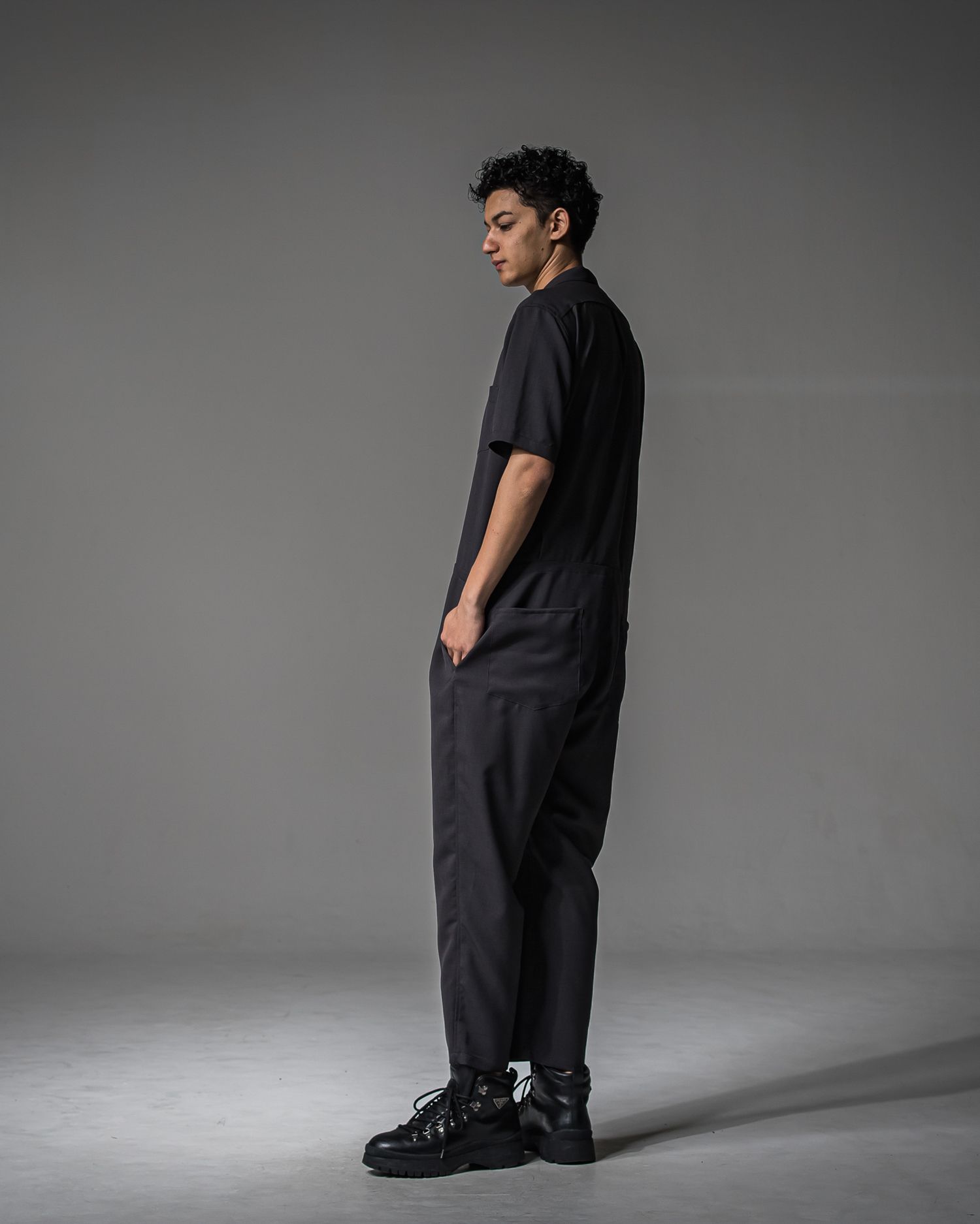 RAGE TWILL HALF ALL IN ONE / DP1-TN-001 / 半袖シャツオールインワン / チャコール (3月中旬入荷予定)