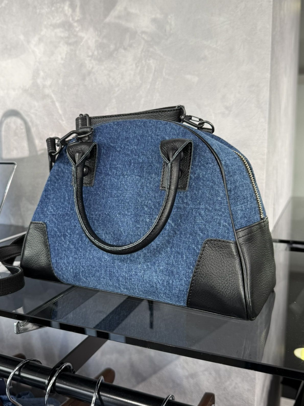 DENIM MINI BOSTON BAG / RC40-BAG-002RD / デニムミニボストンショルダーバッグ / デニム (5月中旬入荷予定)