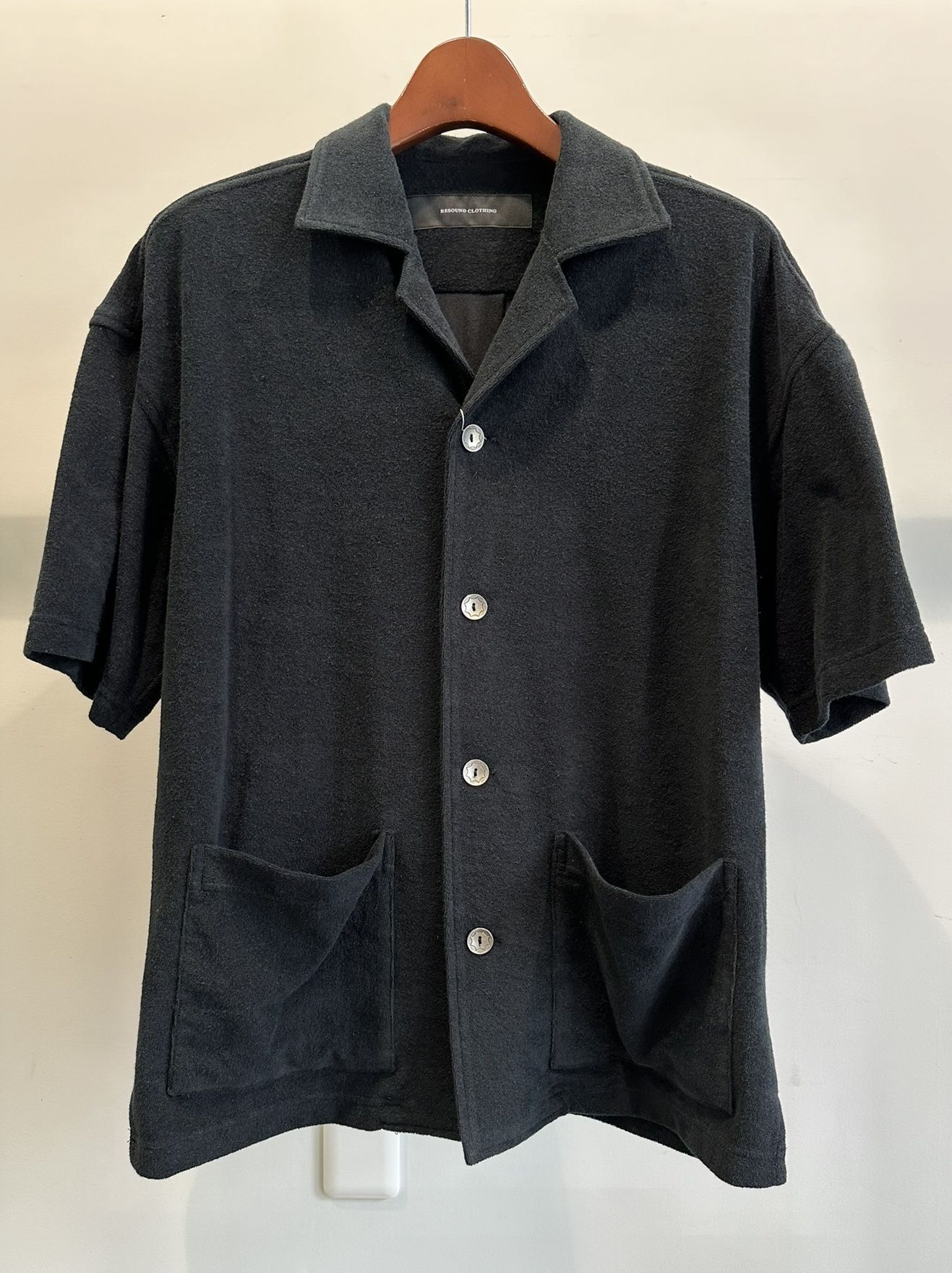 PILE BEACH SHIRTS / RC32-SH-002 / パイル半袖シャツ / ブラック