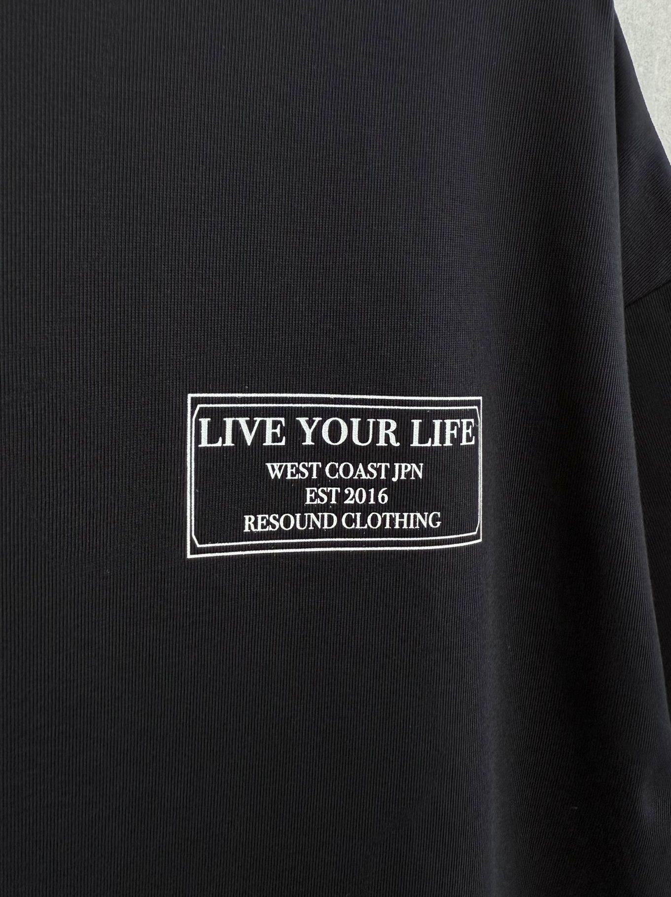 CREW OVER TEE / RC36-T-007 / バックプリントビッグTシャツ / ブラック