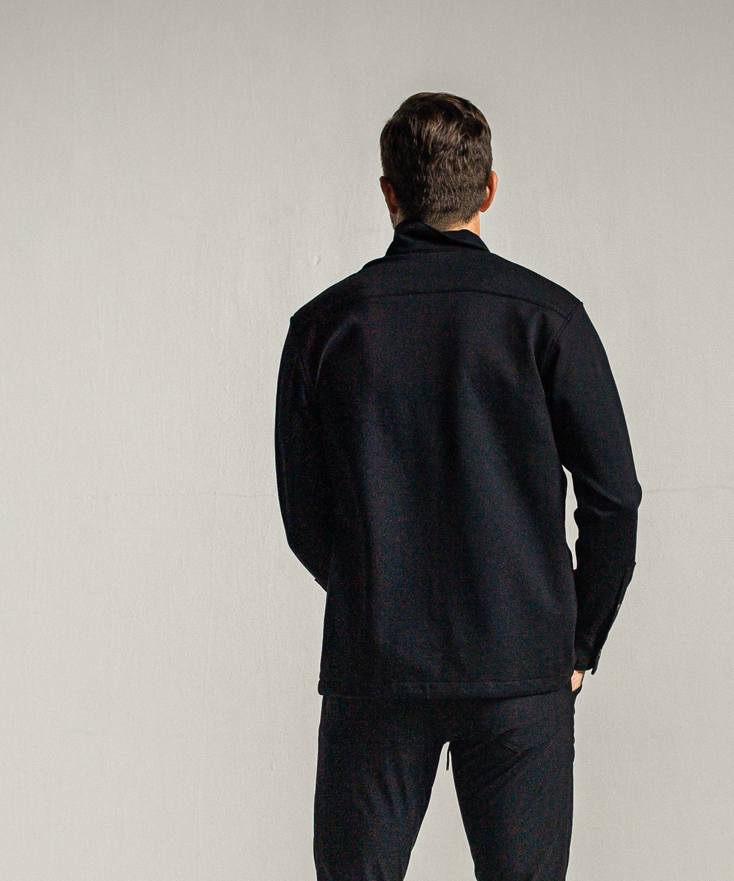 PULLOVER JERSEY SHIRT / RC34-SH-002 / 裏起毛ハーフジップシャツ / ブラック