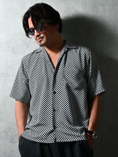 ICHIMATU SHIRTS / DP1-SH-003 / 市松模様半袖シャツ / ブラック×ホワイト (3月中旬入荷予定)