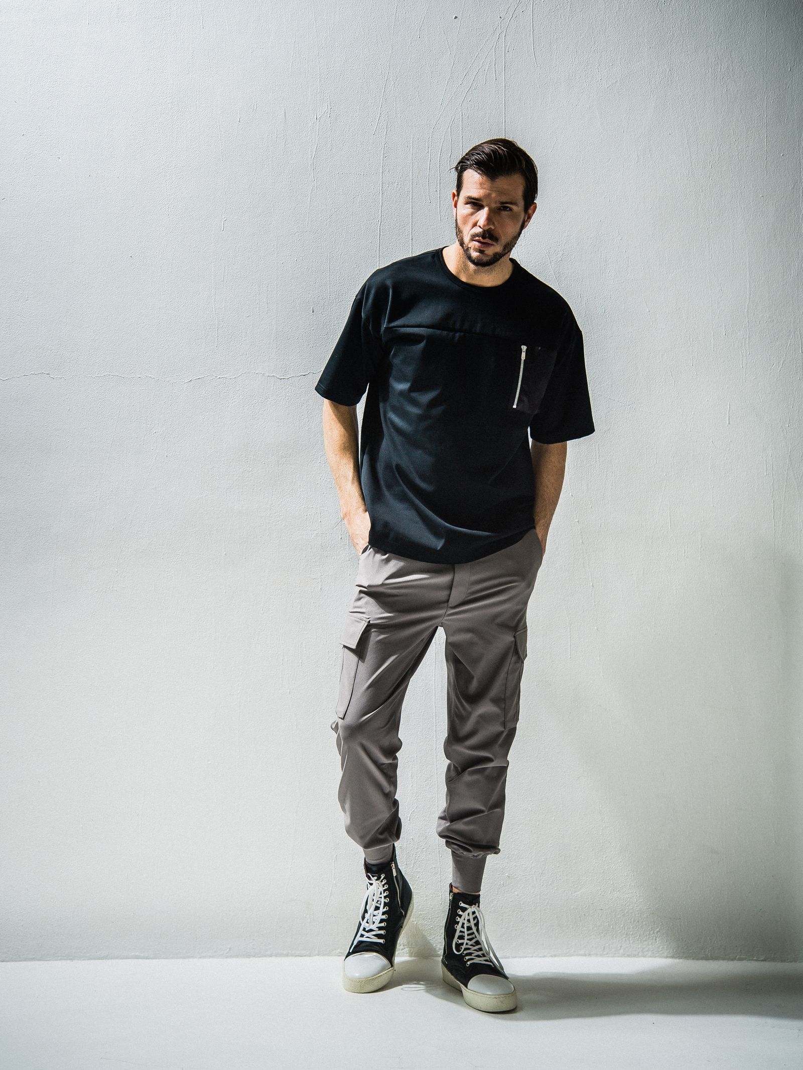 NYLON POCKET LOOSE TEE / RC24-T-006 / ビッグTシャツ※