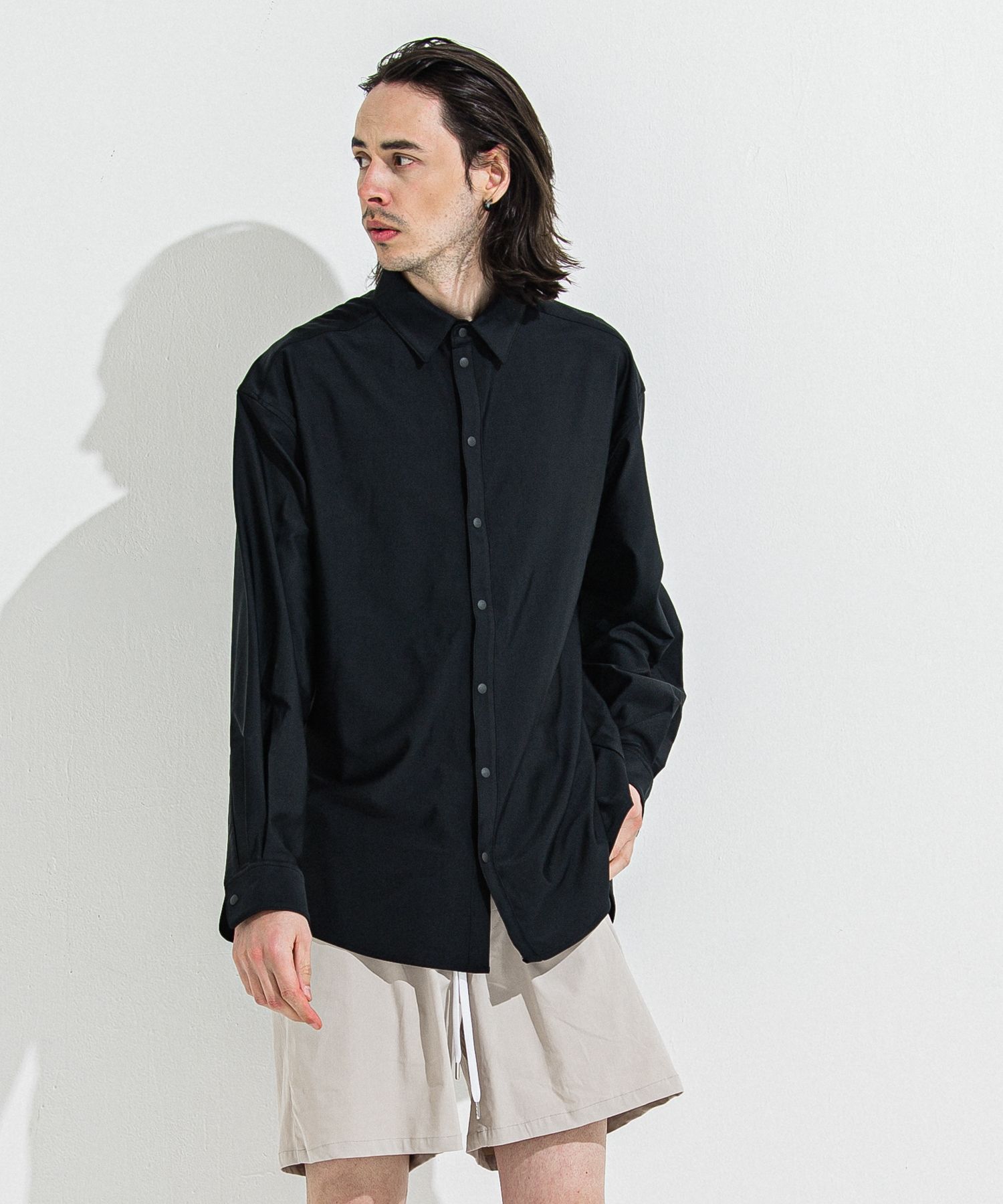 RUSH JACK SHIRTS / RC36-SH-001 / オーバーサイズラッシュガードシャツ / ブラック