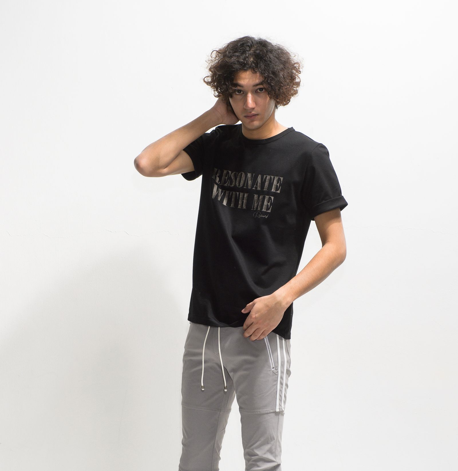 MESSAGE CHEST ROLL UP JERSEY TEE / RC20-T-003 / バックプリントTシャツ ※