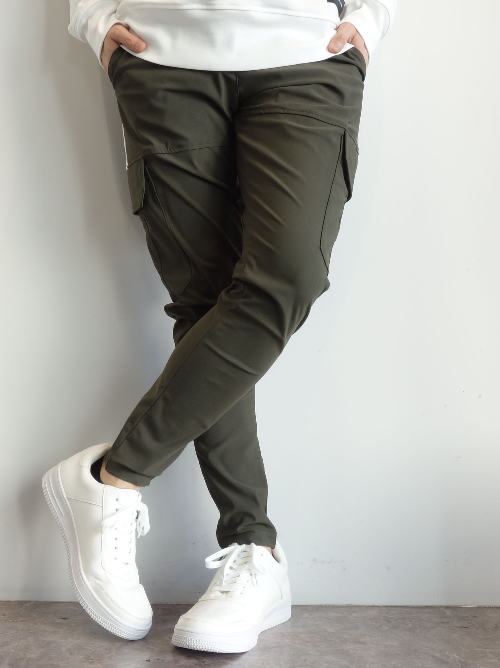 DARRELL CARGO PT / BASIC-ST-010 / ナイロン ラインカーゴパンツ / カーキ (2月下旬入荷予定)