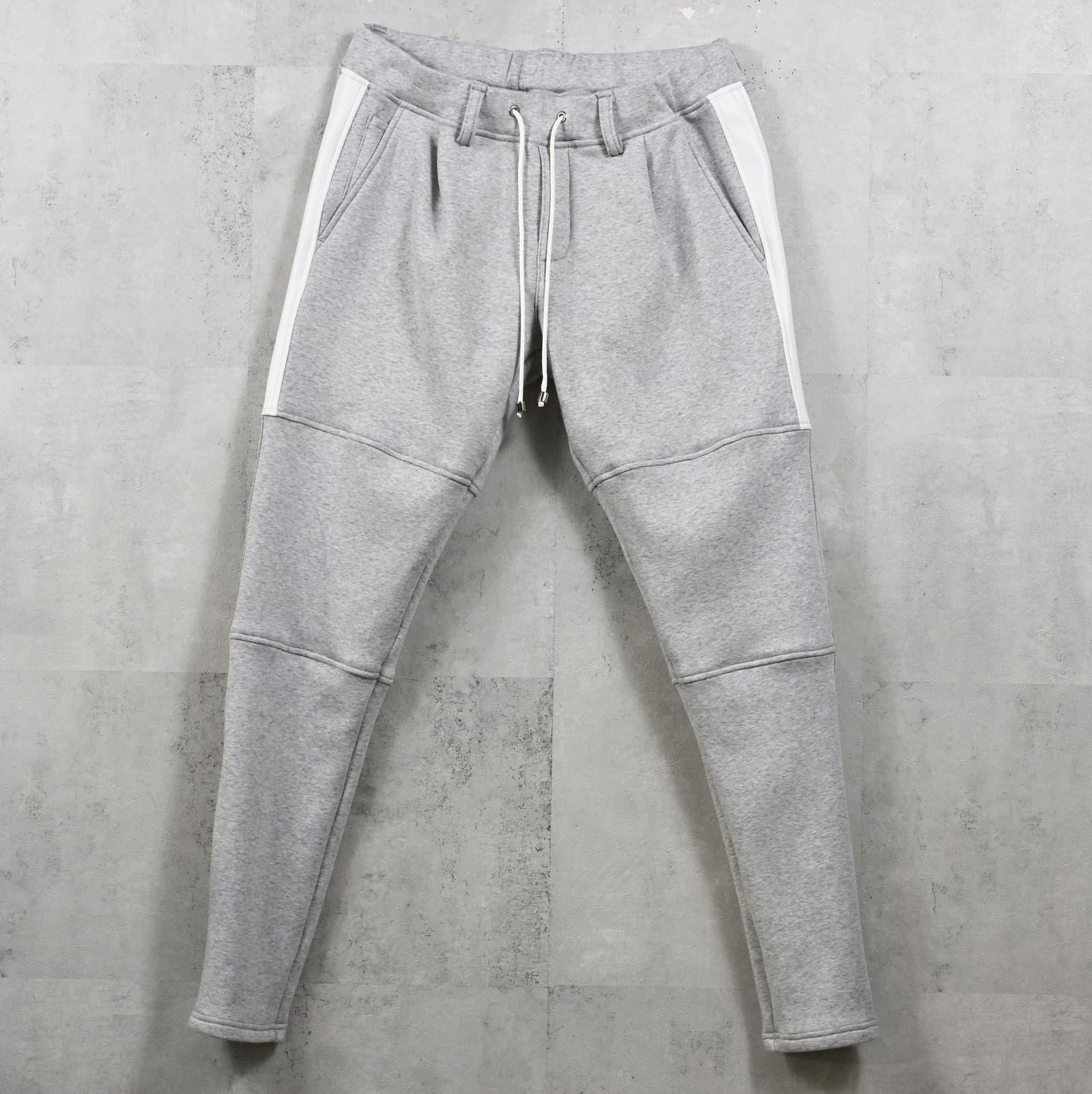 VELOURS FLEECE JT PT / RC42-ST-045 / 裏起毛切り替えラインタックパンツ / グレー (11月中旬入荷予定)