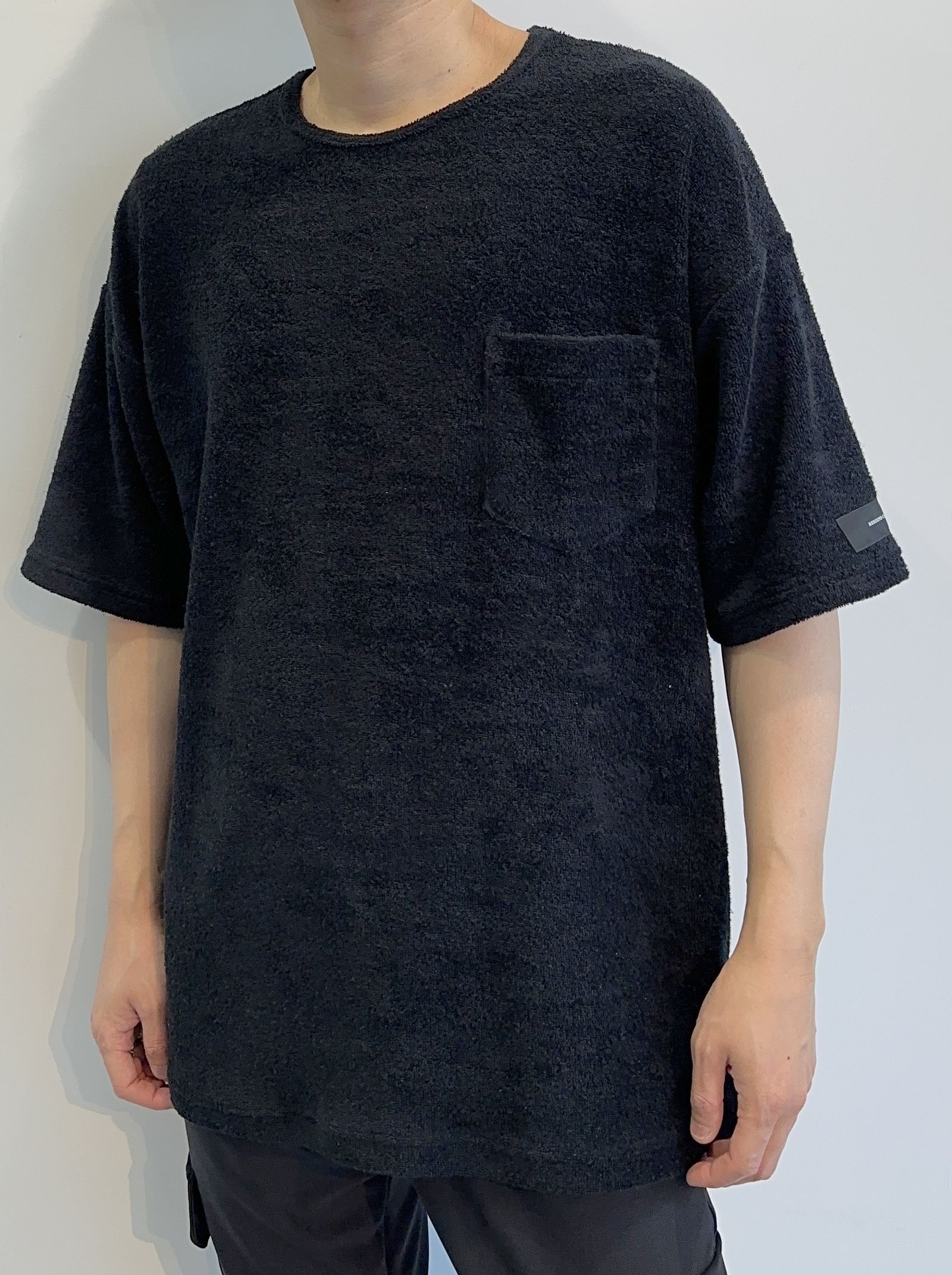 PILE LOOSE POCKET TEE / RC27-T-005 / パイルビッグポケットTシャツ / ブラック※