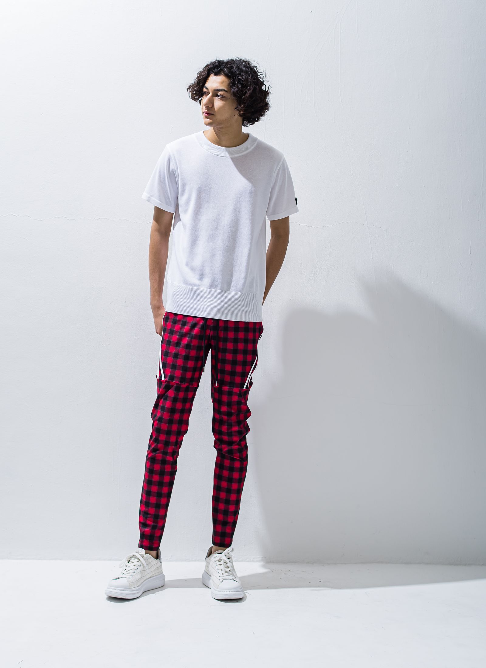 SILK HALF KNT / RC28-K-001 / 無地半袖サマーニット / ホワイト