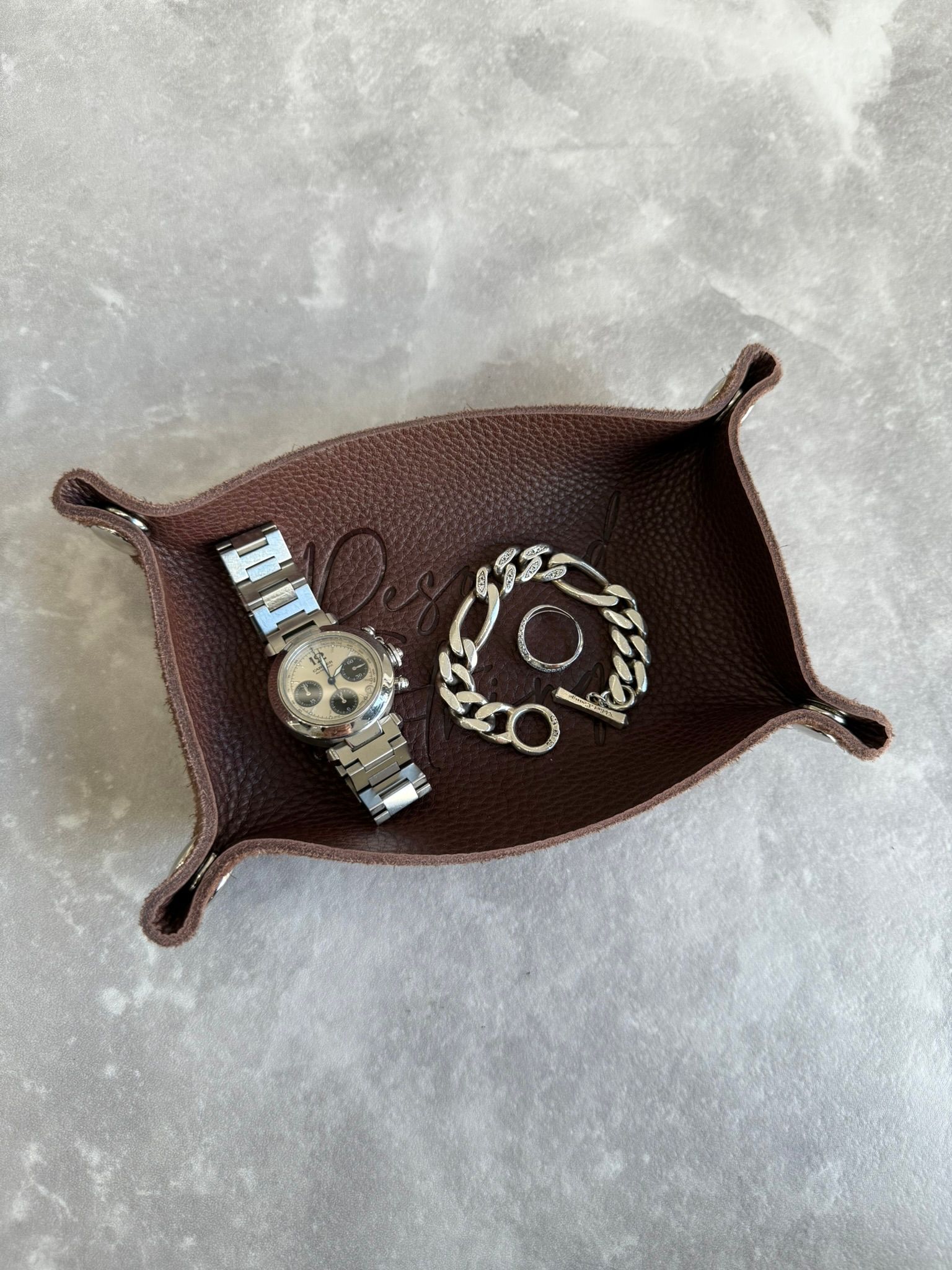 【LUKE別注】 LEATHER TRAY / レザートレイ / ブラウン