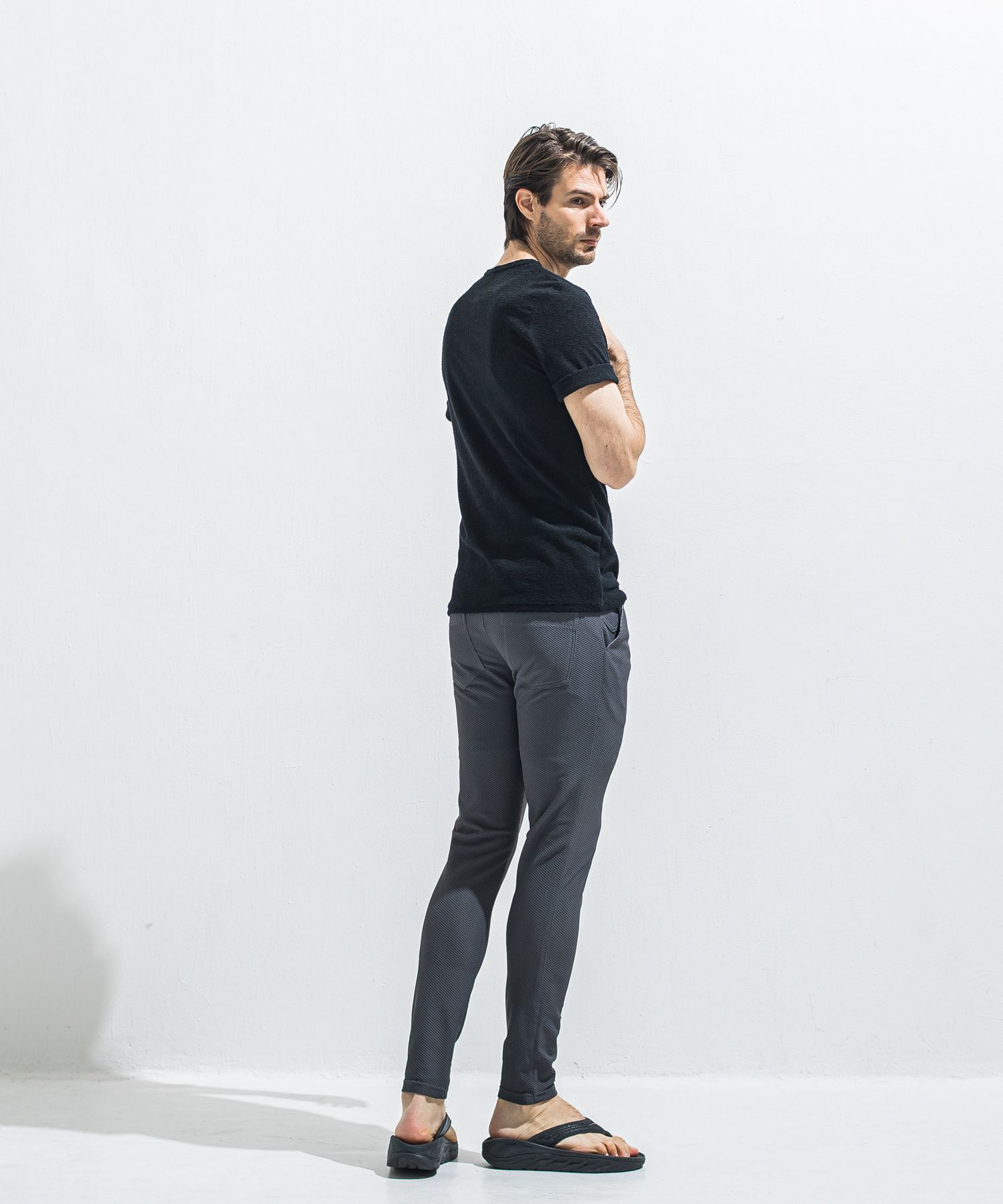 CHRIS EASY TUCK PANTS / RC40-ST-016T / イージータックパンツ / メッシュチャコール (5月中旬入荷予定)