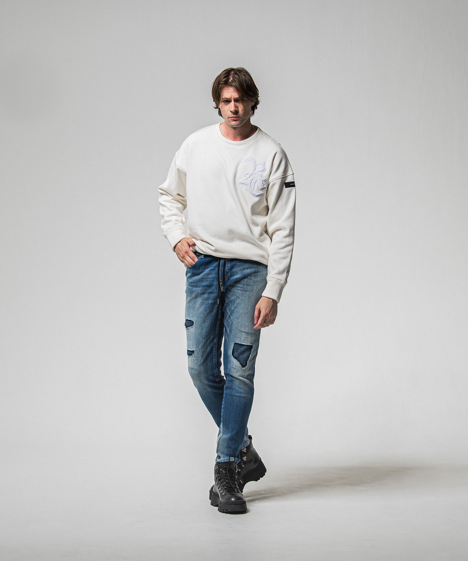 MICK DENIM JERSEY / RC38-ST-020 / デニムジャージテーパードパンツ / インディゴユーズド (12月上旬入荷予定)