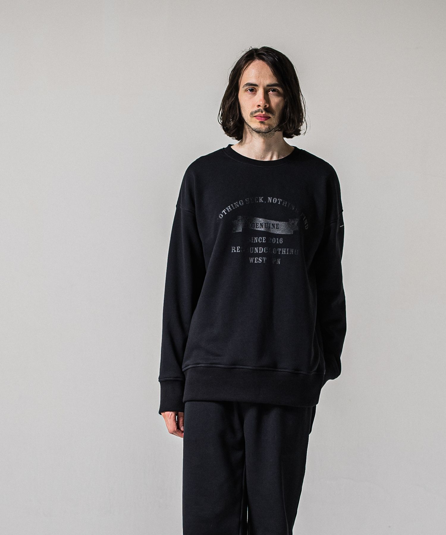 HF URAKE COLLEGE DROP TRAINER / RC39-C-002 / 高機能スウェットトレーナー / ブラック (1月中旬入荷予定)